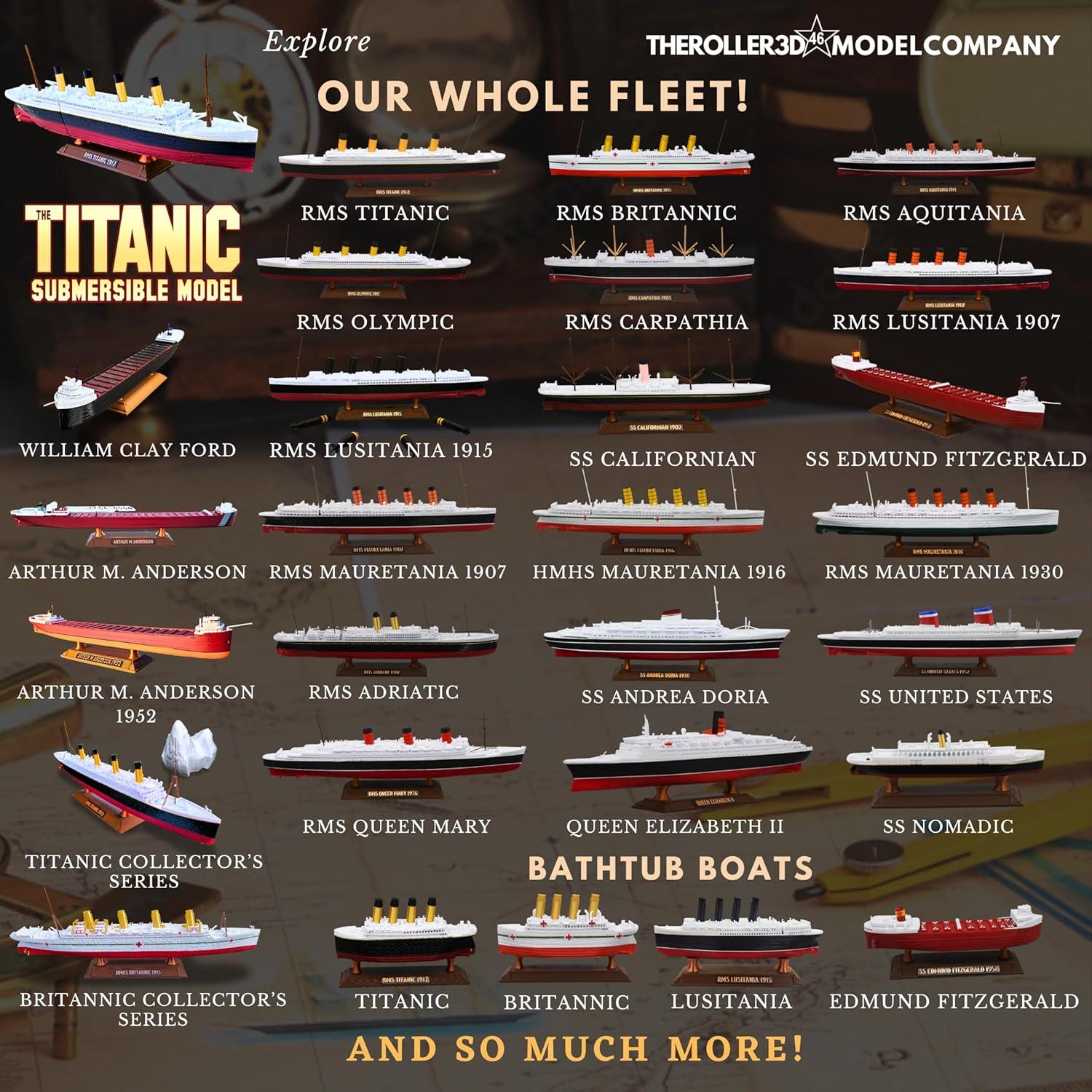 Modelo de barco Titanic HMHS BRITANNIC 30.48 cm TheRoller3d