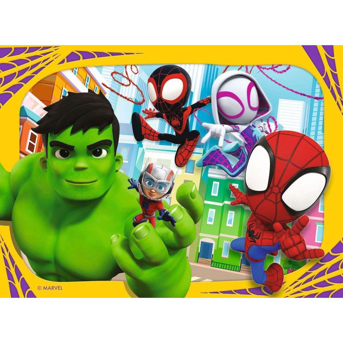 Ravensburger - Spidey and His Amazing Friends Marvel Puzzle Set, 4 Puzzles (12, 16, 20, 24 Pieces), Children's Puzzle for 3+ Years, 70x50cm
