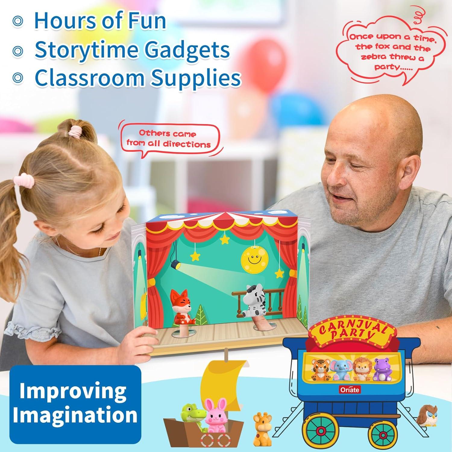 Títeres de Dedo de Animales de Safari Oriate 10 Pcs