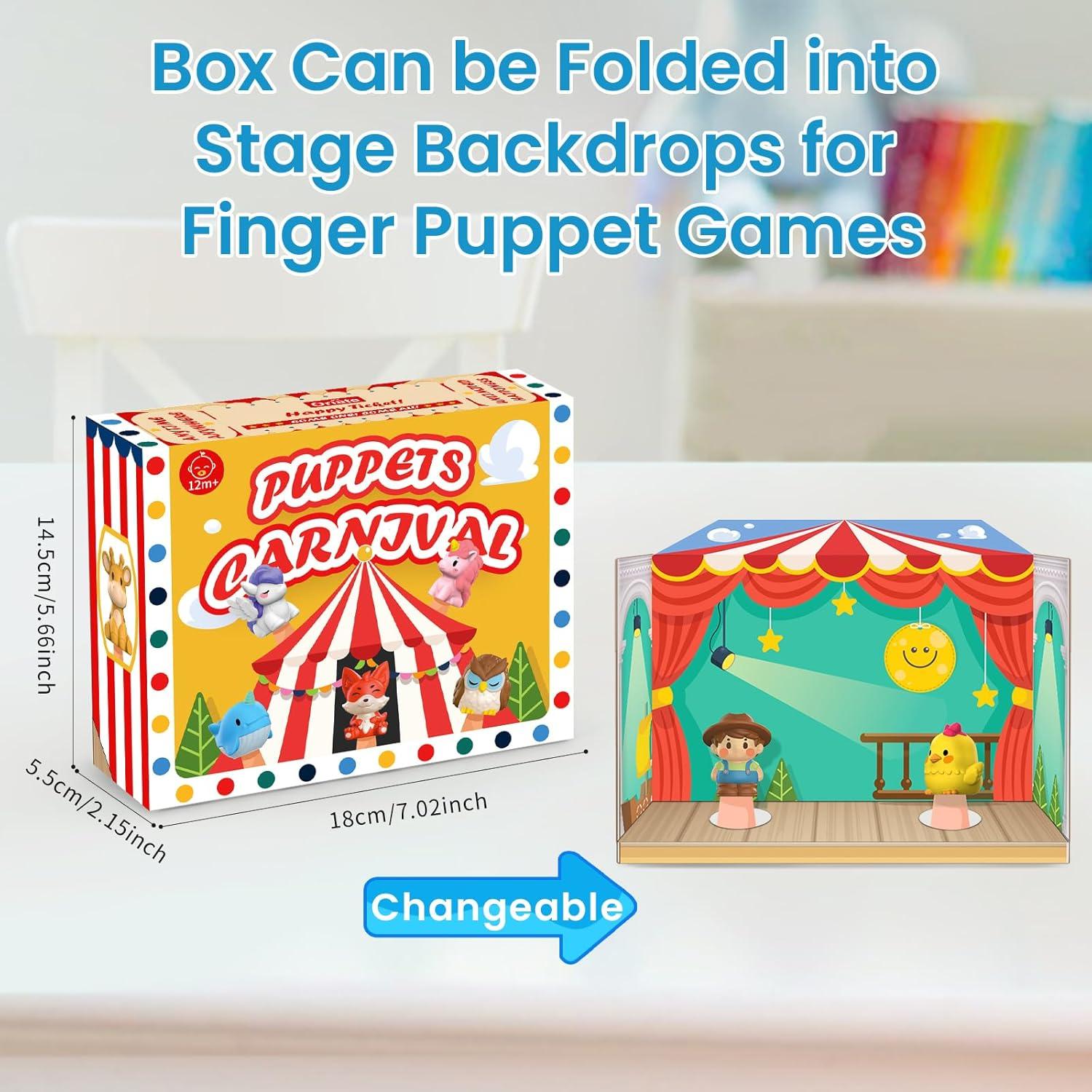 Títeres de Dedo de Animales de Safari Oriate 10 Pcs