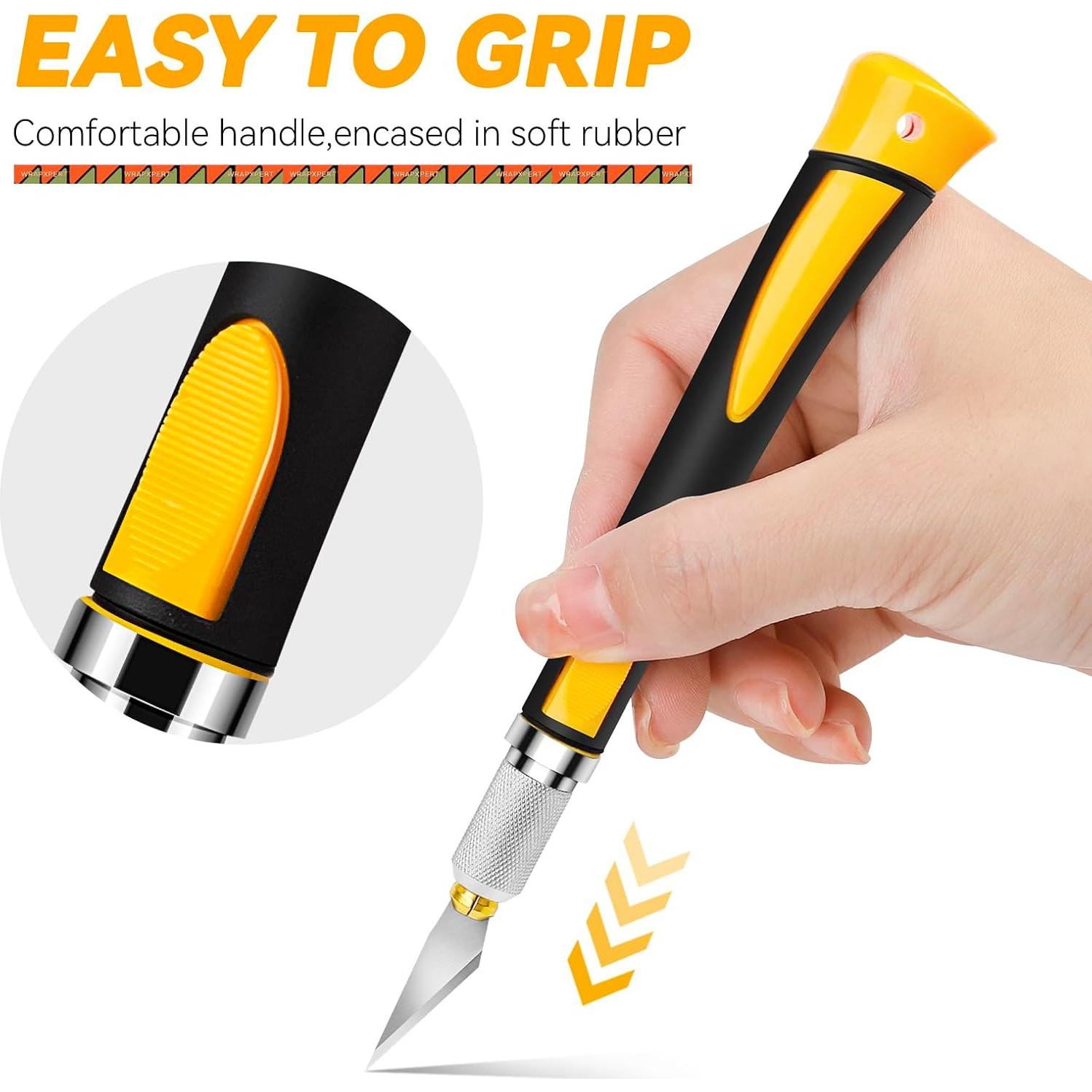 Conjunto de cuchillos de hobby WRAPXPERT 2PCS con 20 cuchillas