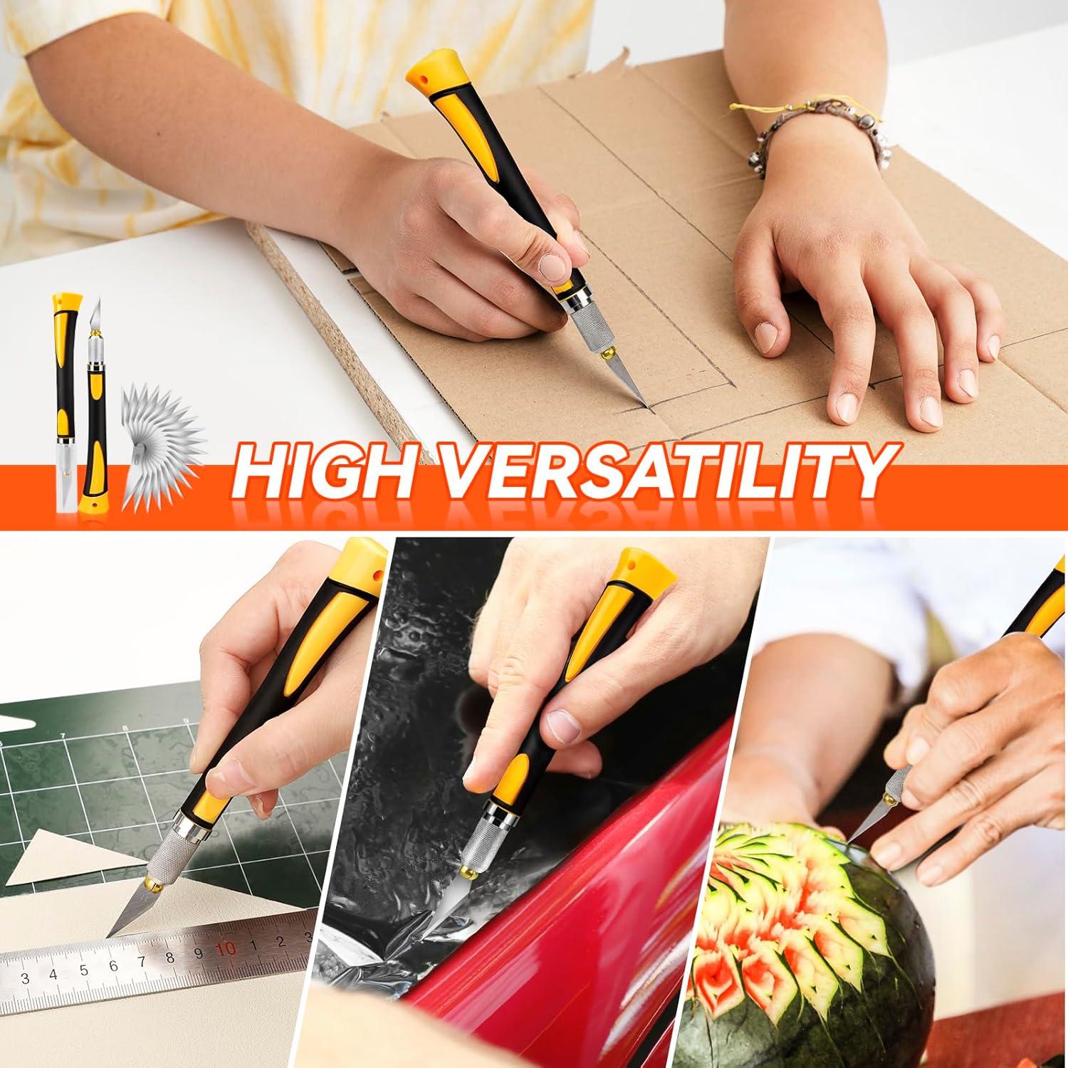 Conjunto de cuchillos de hobby WRAPXPERT 2PCS con 20 cuchillas