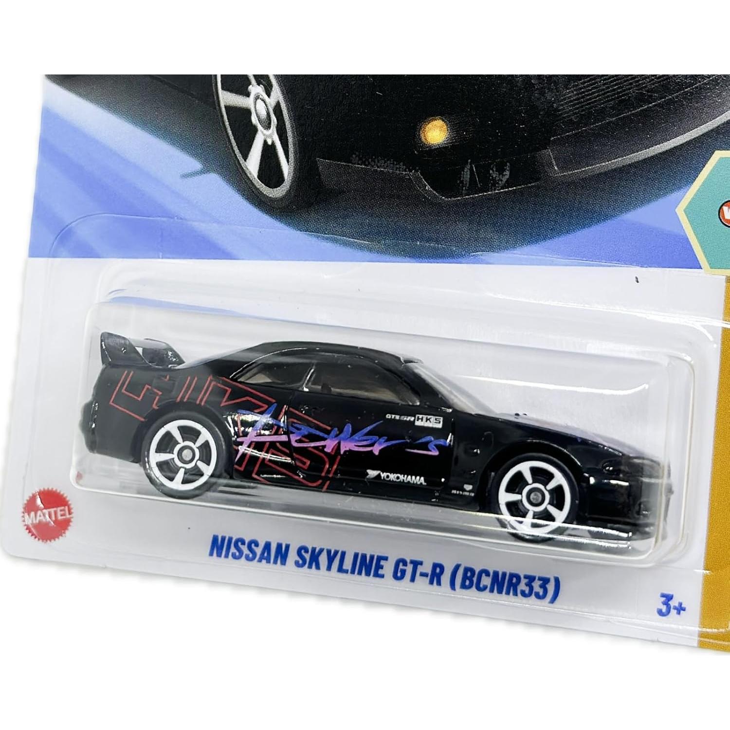Hot Wheels Nissan Skyline GT-R BCNR33 Negro 1:64 Coleccionable