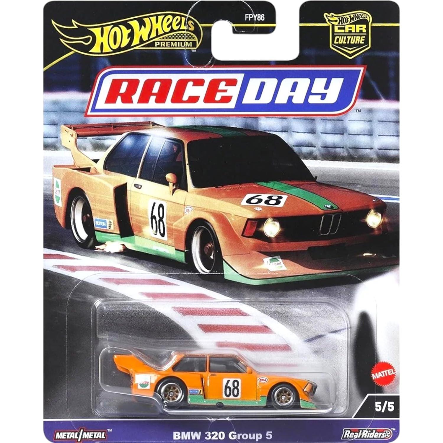 Colección de coches de carrera Hot Wheels - 5 modelos de metal