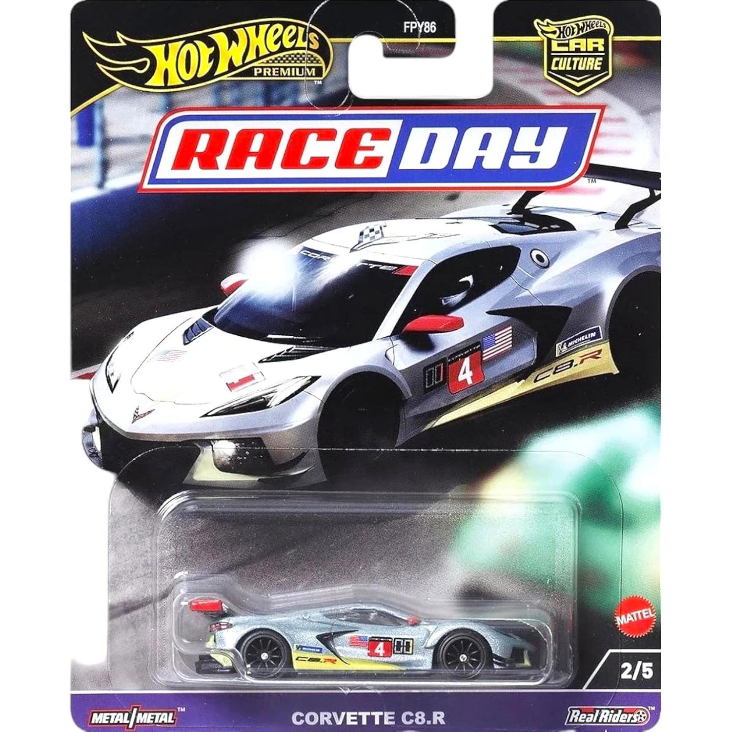 Colección de coches de carrera Hot Wheels - 5 modelos de metal