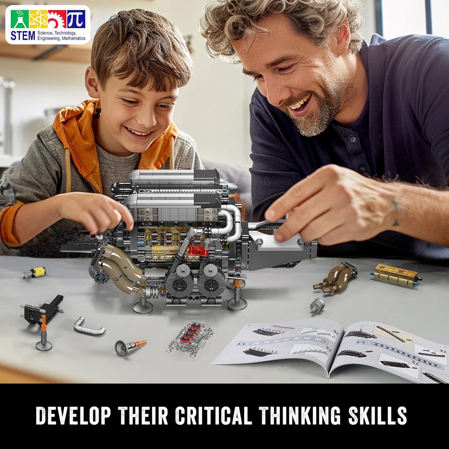 Kit de Construcción Motor W16 Mould King 952 - 952 Piezas