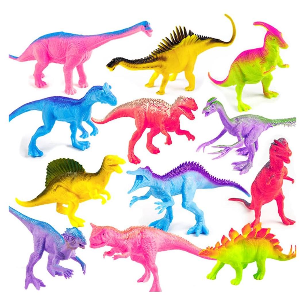 Figuras de Dinosaurios Jumbo Kimicare 12 Piezas 17.78 cm