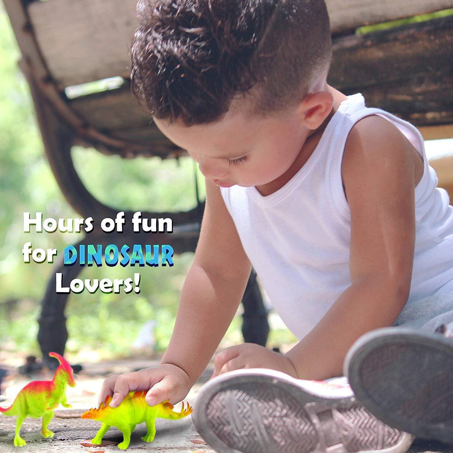 Figuras de Dinosaurios Jumbo Kimicare 12 Piezas 17.78 cm