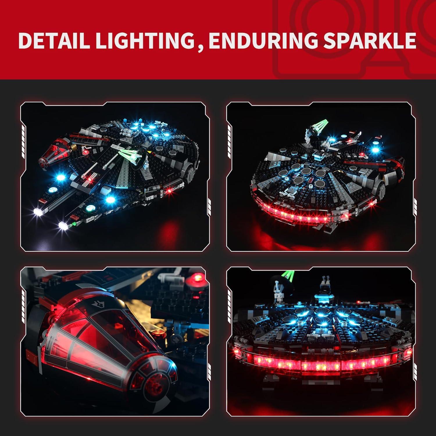 Kit de Luz LED BRIKSMAX para Lego 75389 El Halcón Oscuro