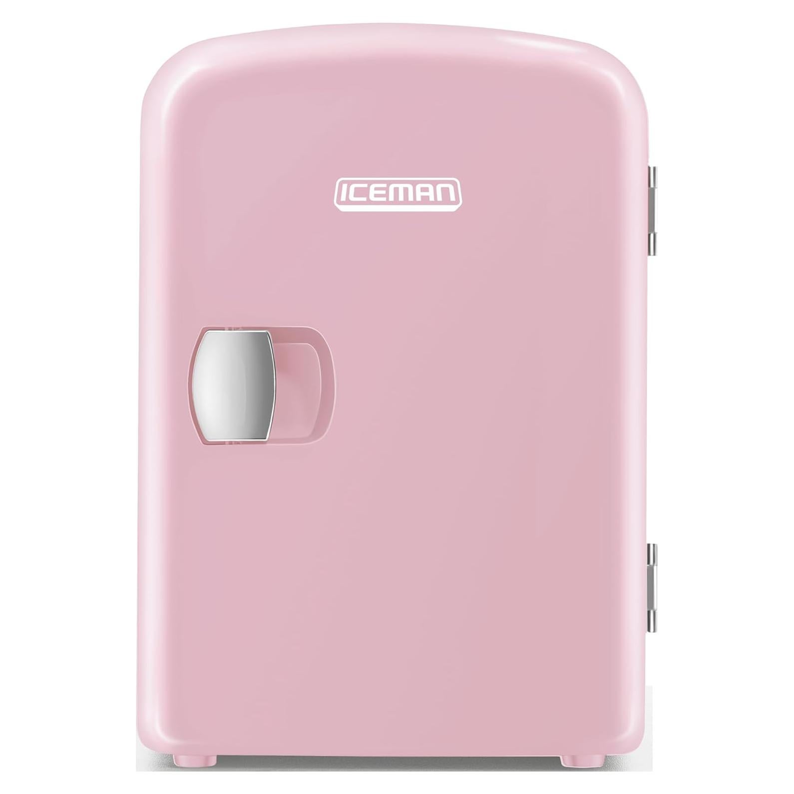 Mini Refrigerador Personal Chefman Rosa 4L Enfría y Calienta