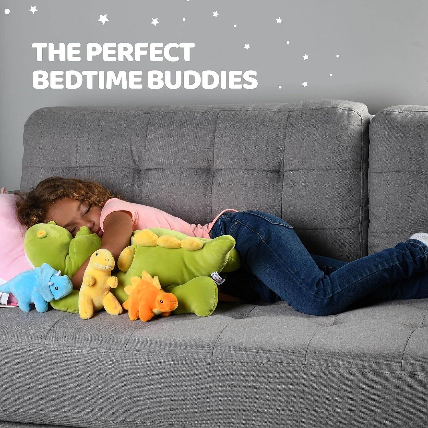 Dinosaurio Stegosaurus Prextex 38 cm con 3 peluches