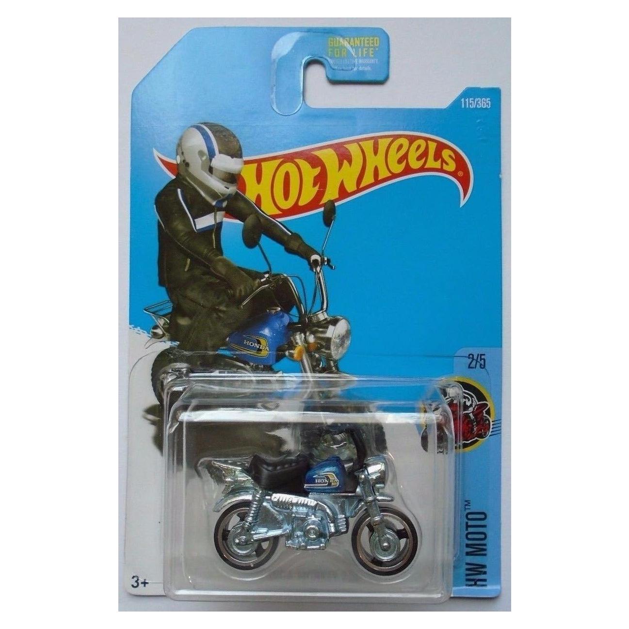 Mini Moto Hot Wheels Honda Monkey Z50 Azul 1:64