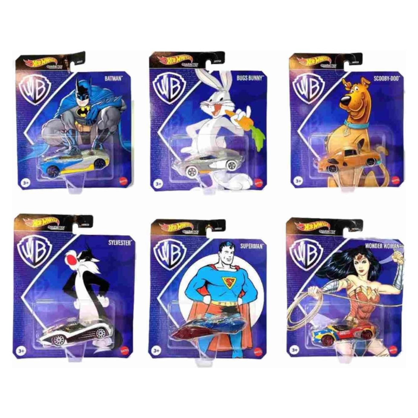 Conjunto de 6 Vehículos de Juguete Hot Wheels DC y Scooby