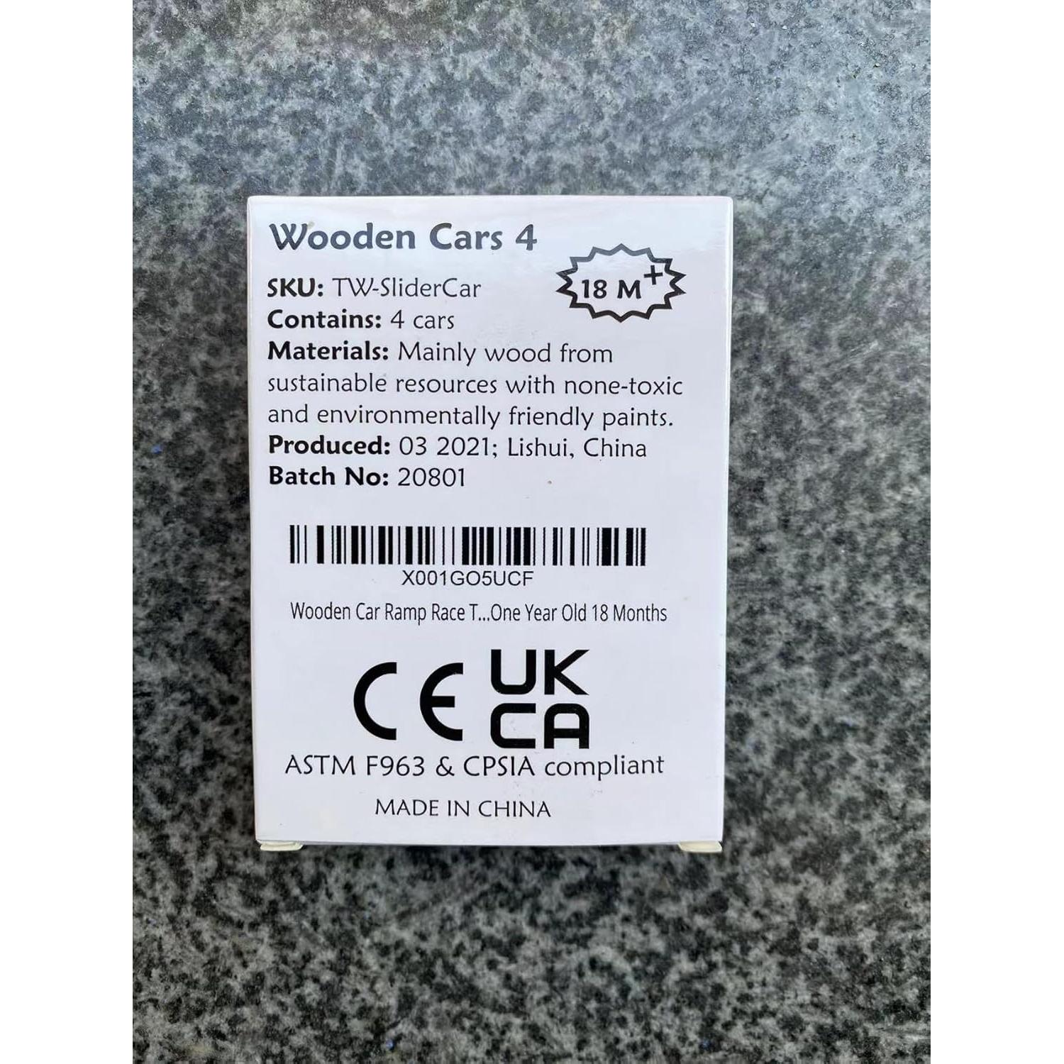 Set de 4 Coches de Madera Toys of Wood Oxford - Juguete Seguro