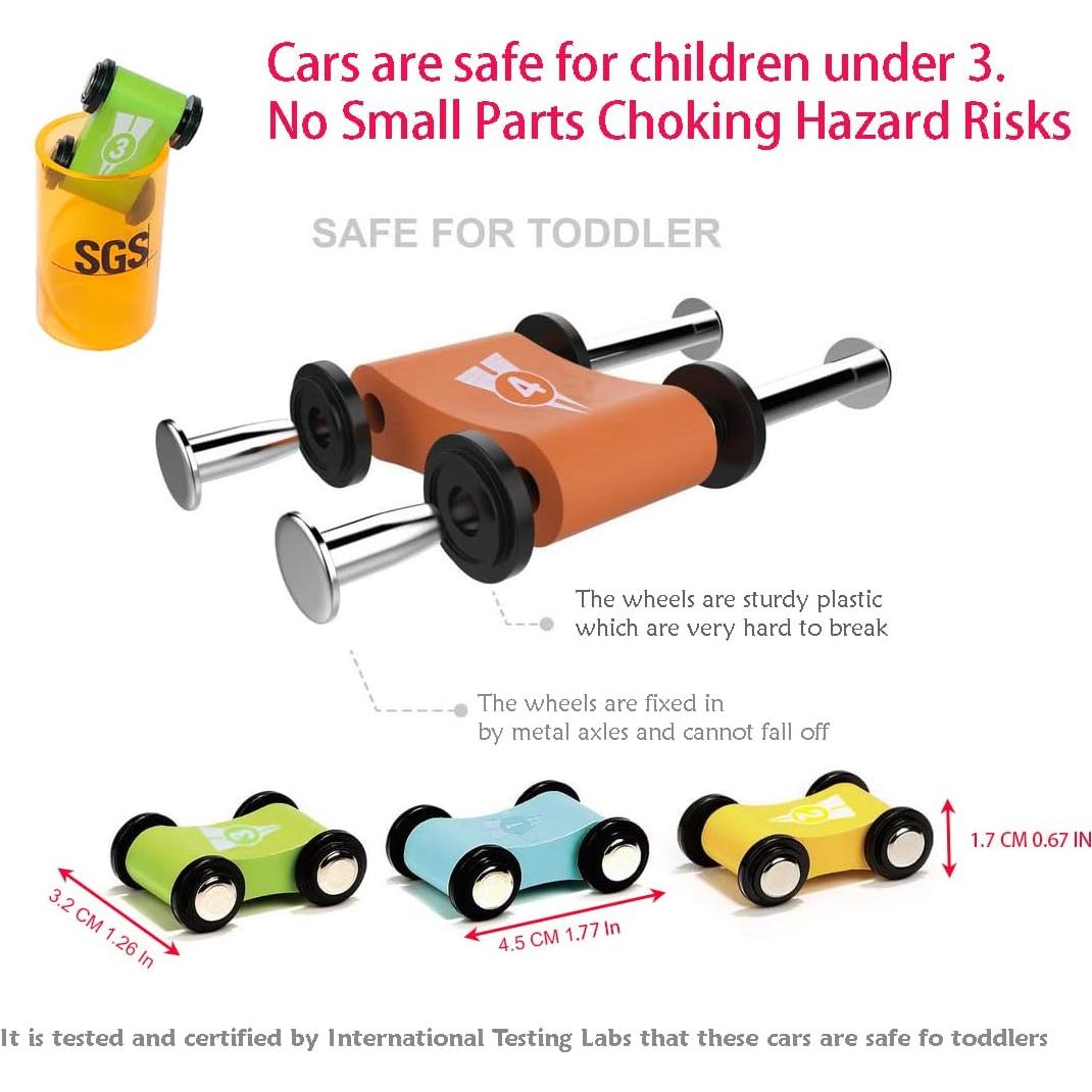 Set de 4 Coches de Madera Toys of Wood Oxford - Juguete Seguro