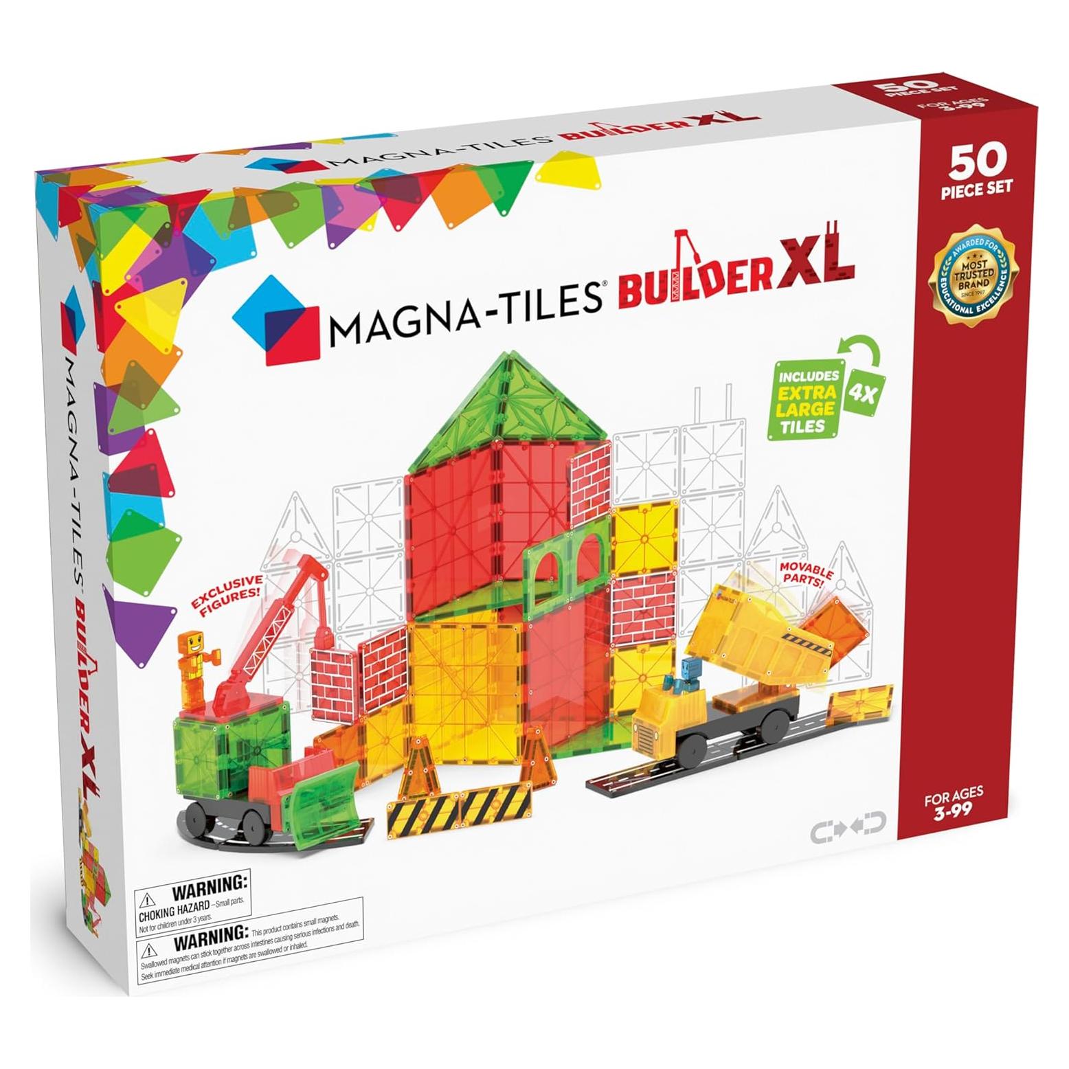 Set de Construcción Magnético MAGNA-TILES Constructor XL 50 Piezas