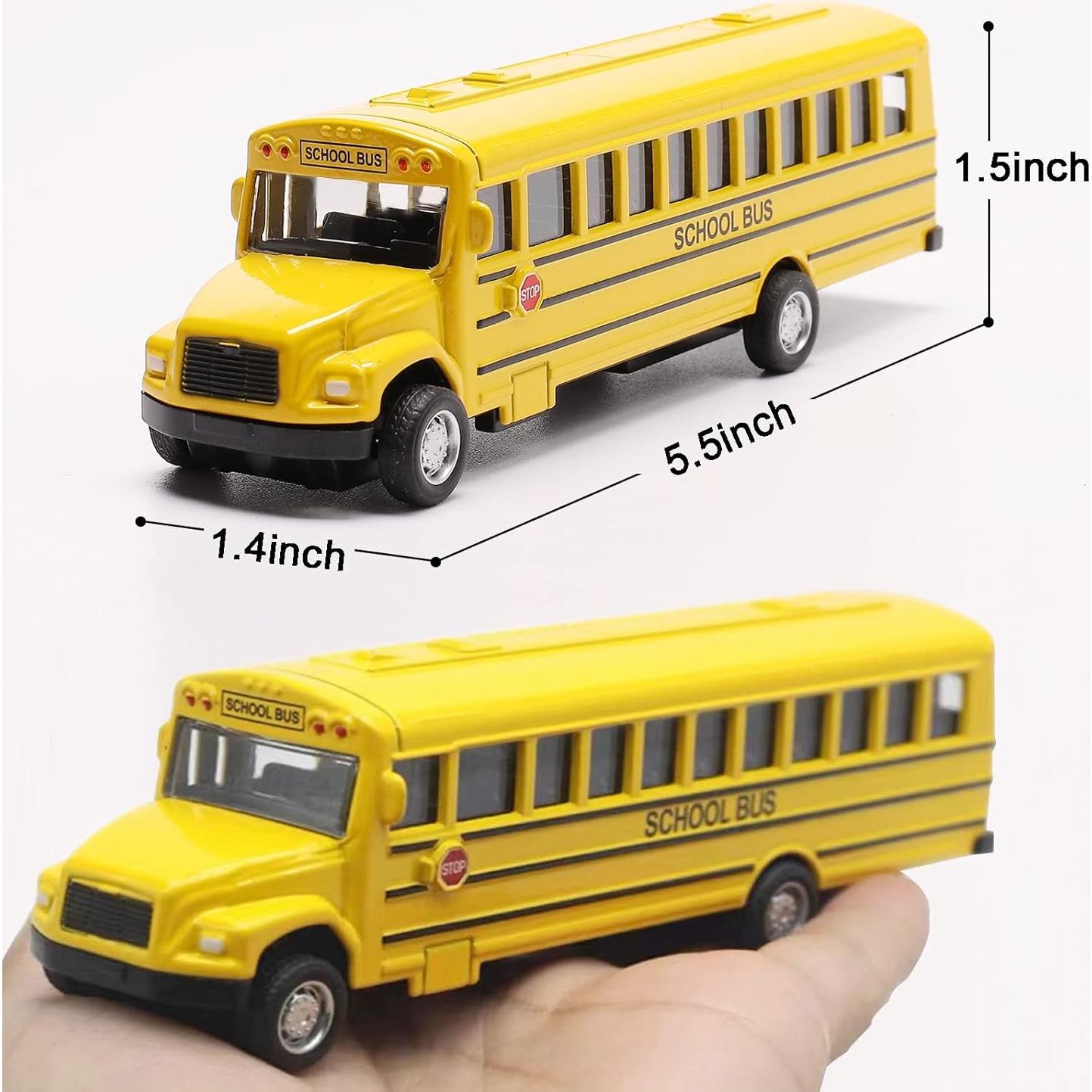 Paquete de 2 Autobuses Escolares Amarillos Weilaga 13.97 cm