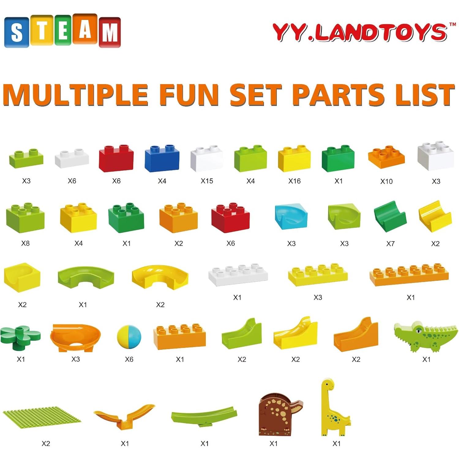 Carrera de Canicas de Dinosaurios YY LANDTOYS 138 Piezas