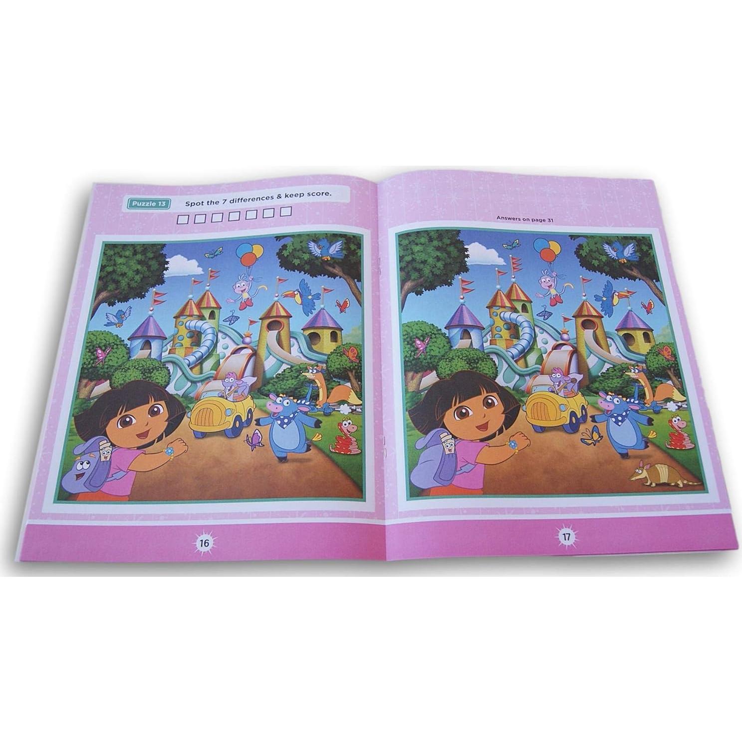 Libro Actividades Encuentra la Diferencia - Dora 22 Rompecabezas