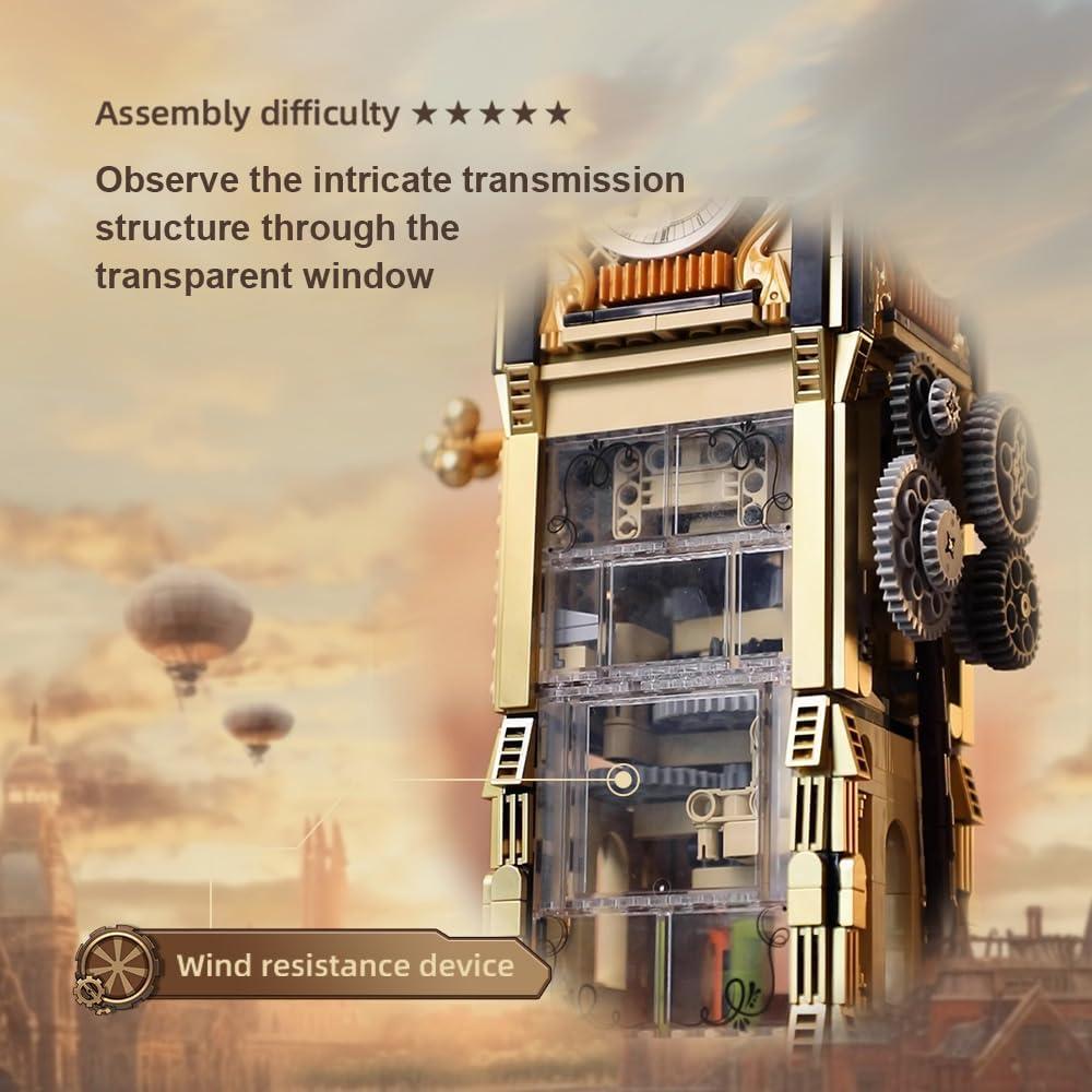 Set de Construcción Big Ben Steampunk PANTASY 57.5 cm