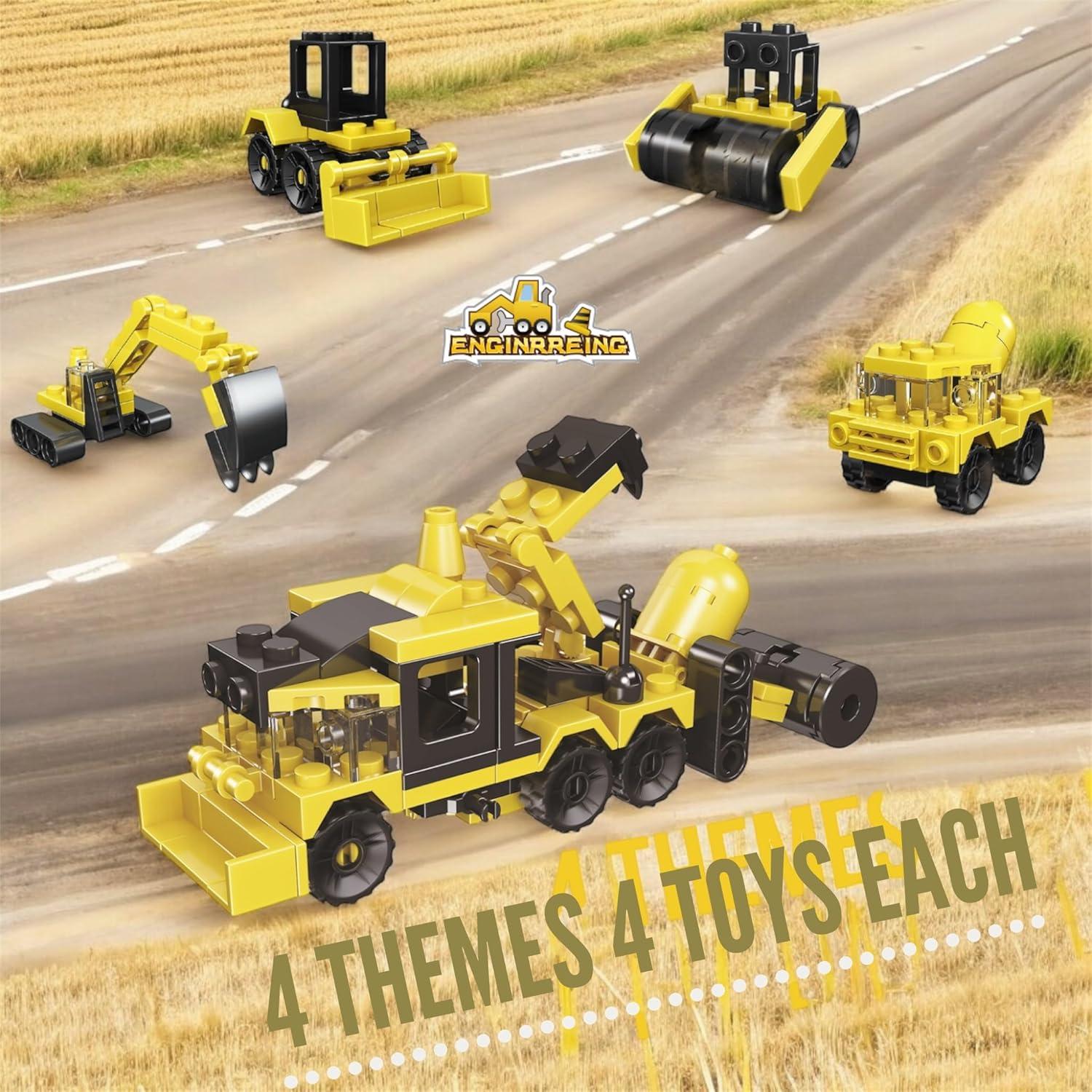 Bloques de Construcción QStar Mini 16 Vehículos para Niños