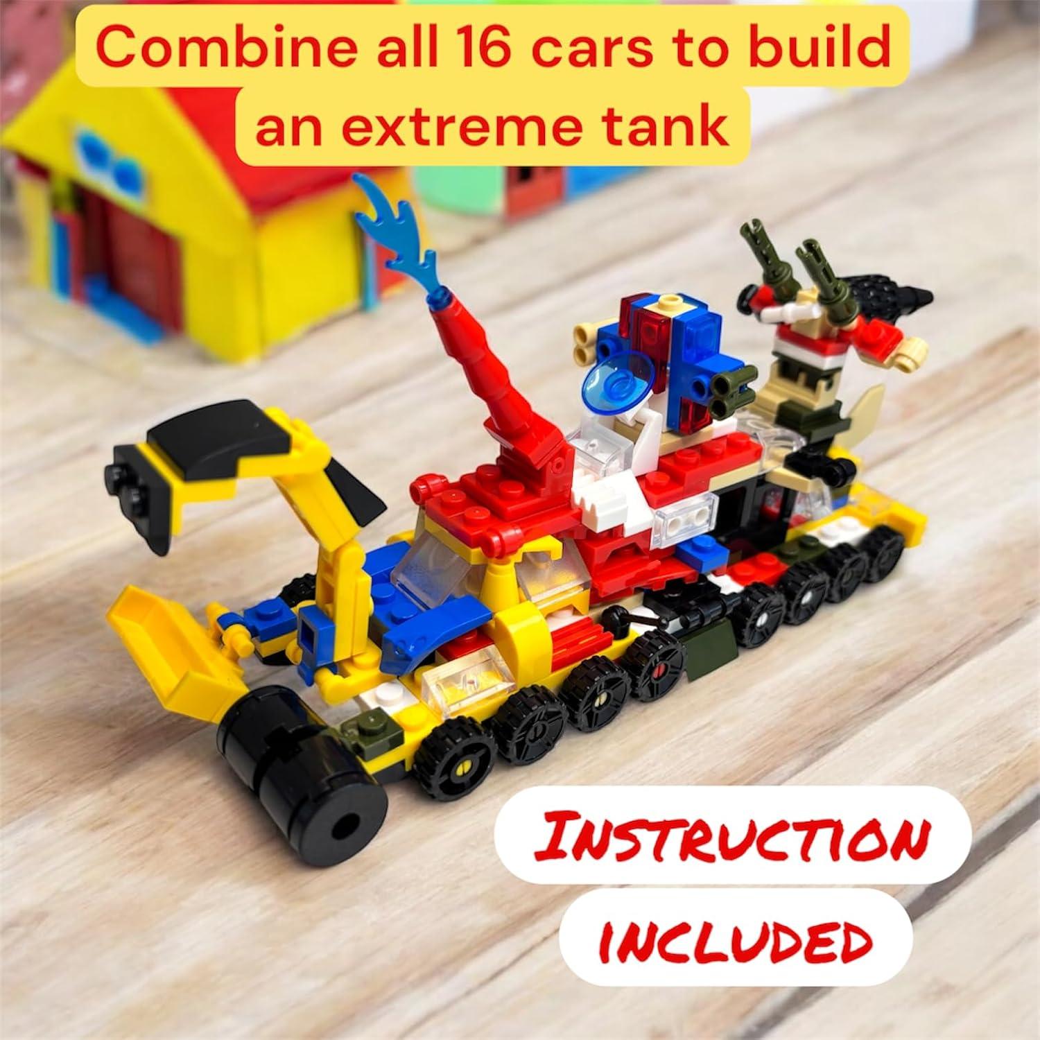 Bloques de Construcción QStar Mini 16 Vehículos para Niños