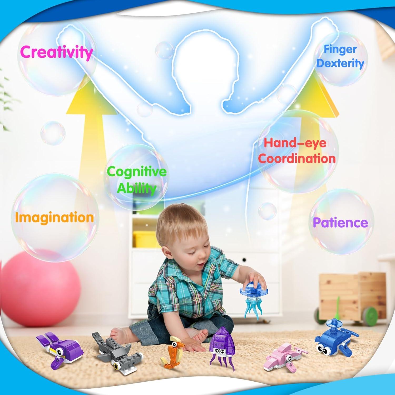 24 Paquetes de Juguetes de Animales Marinos Demkia 24en1