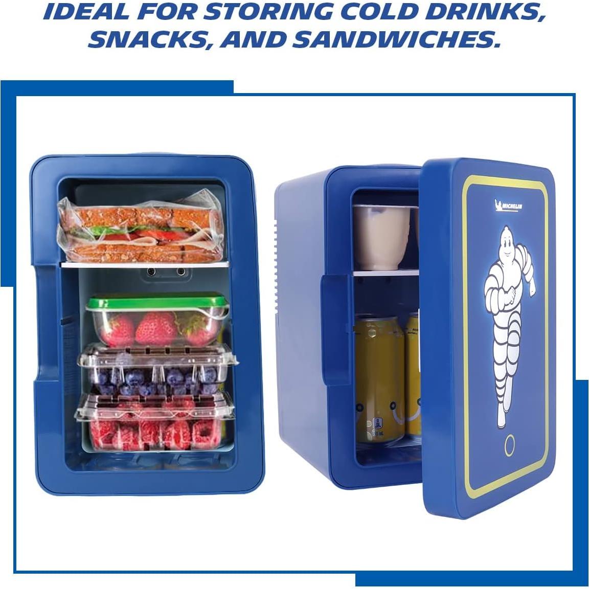 Mini Refrigerador Michelin 6L Portátil con LED Azul