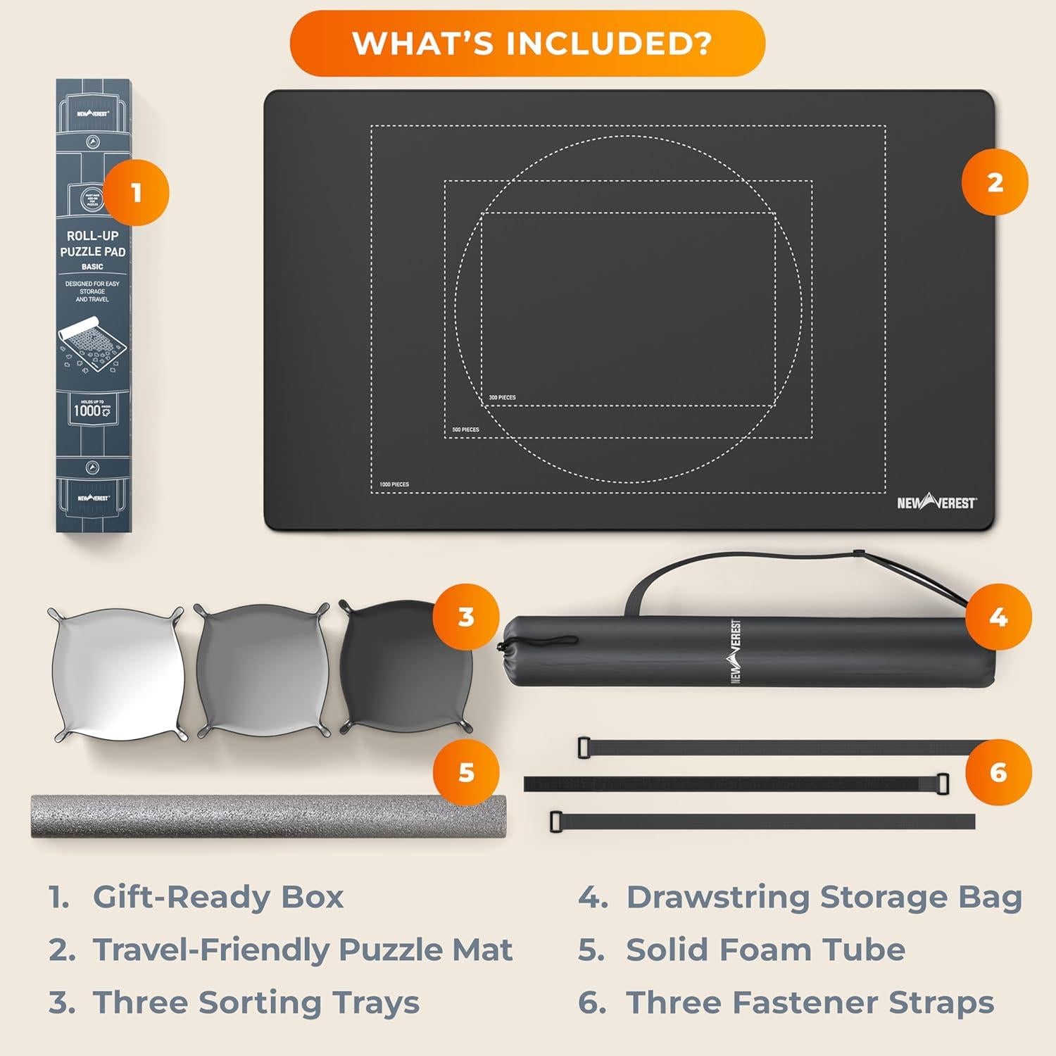 Alfombrilla para rompecabezas Newverest 1000 piezas 100x60 cm