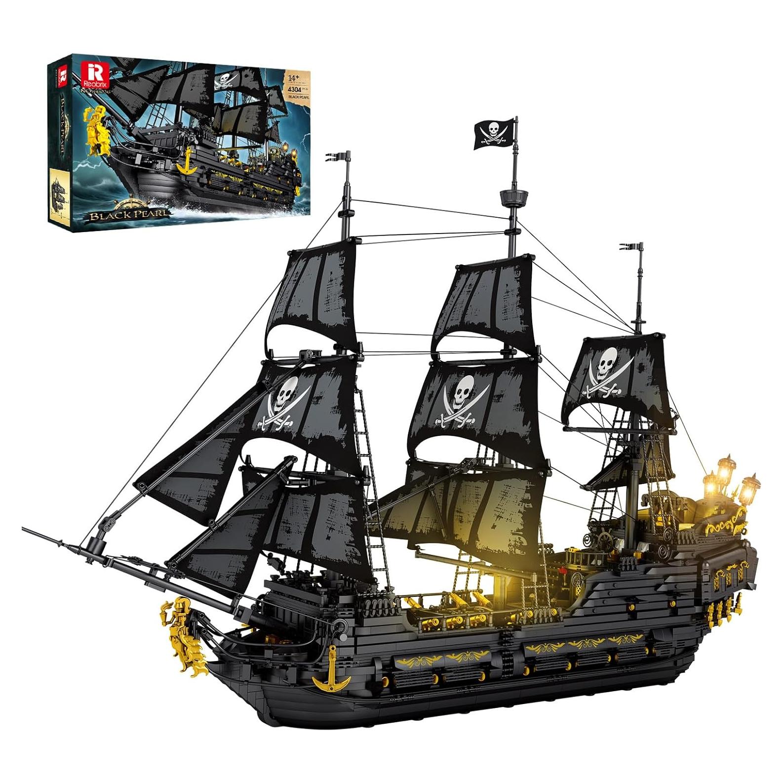 Juego de Construcción Barco Pirata Reobrix 66036 con LED 4304 Piezas