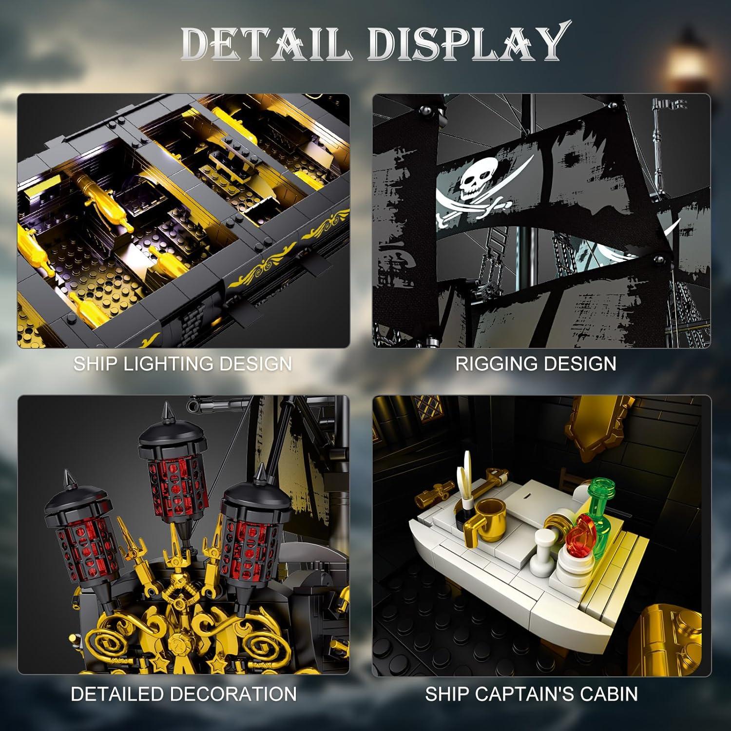 Juego de Construcción Barco Pirata Reobrix 66036 con LED 4304 Piezas