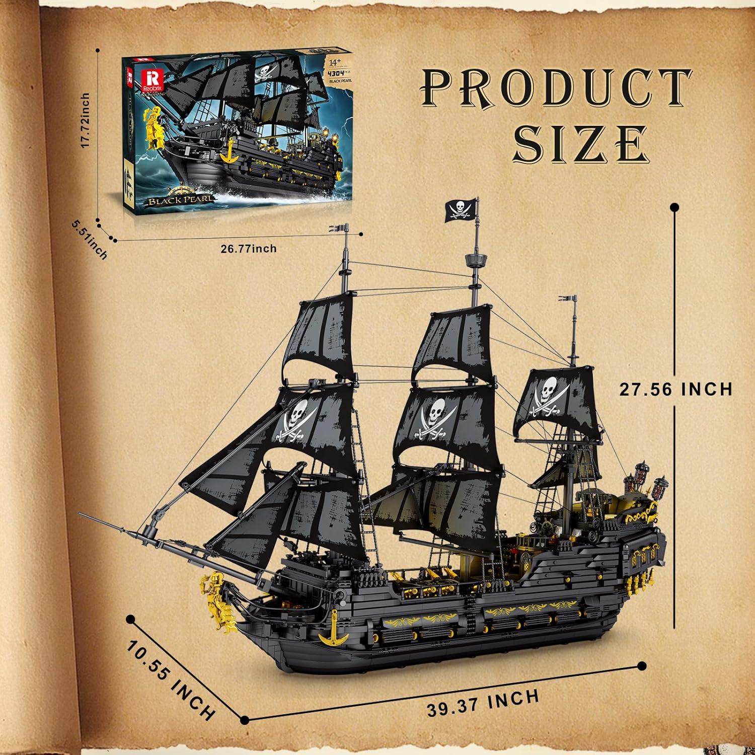 Juego de Construcción Barco Pirata Reobrix 66036 con LED 4304 Piezas