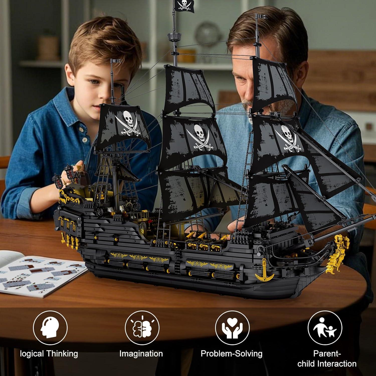 Juego de Construcción Barco Pirata Reobrix 66036 con LED 4304 Piezas