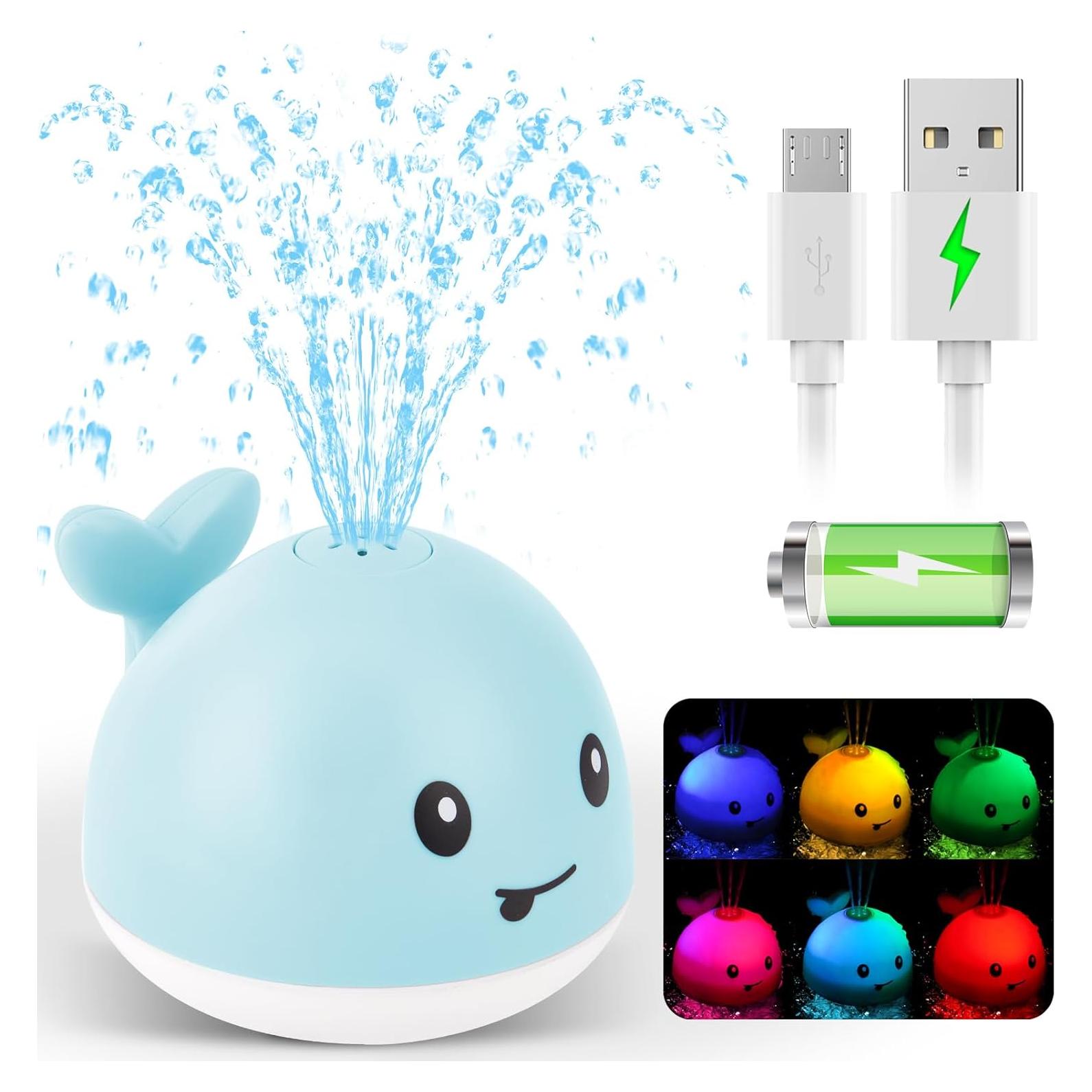 Juguete de baño Ballena Gigilli con luces y rociador 6-14 meses