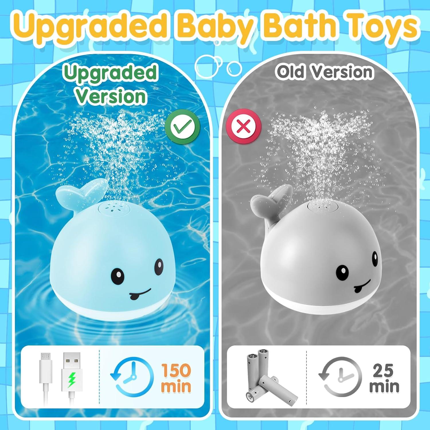 Juguete de baño Ballena Gigilli con luces y rociador 6-14 meses