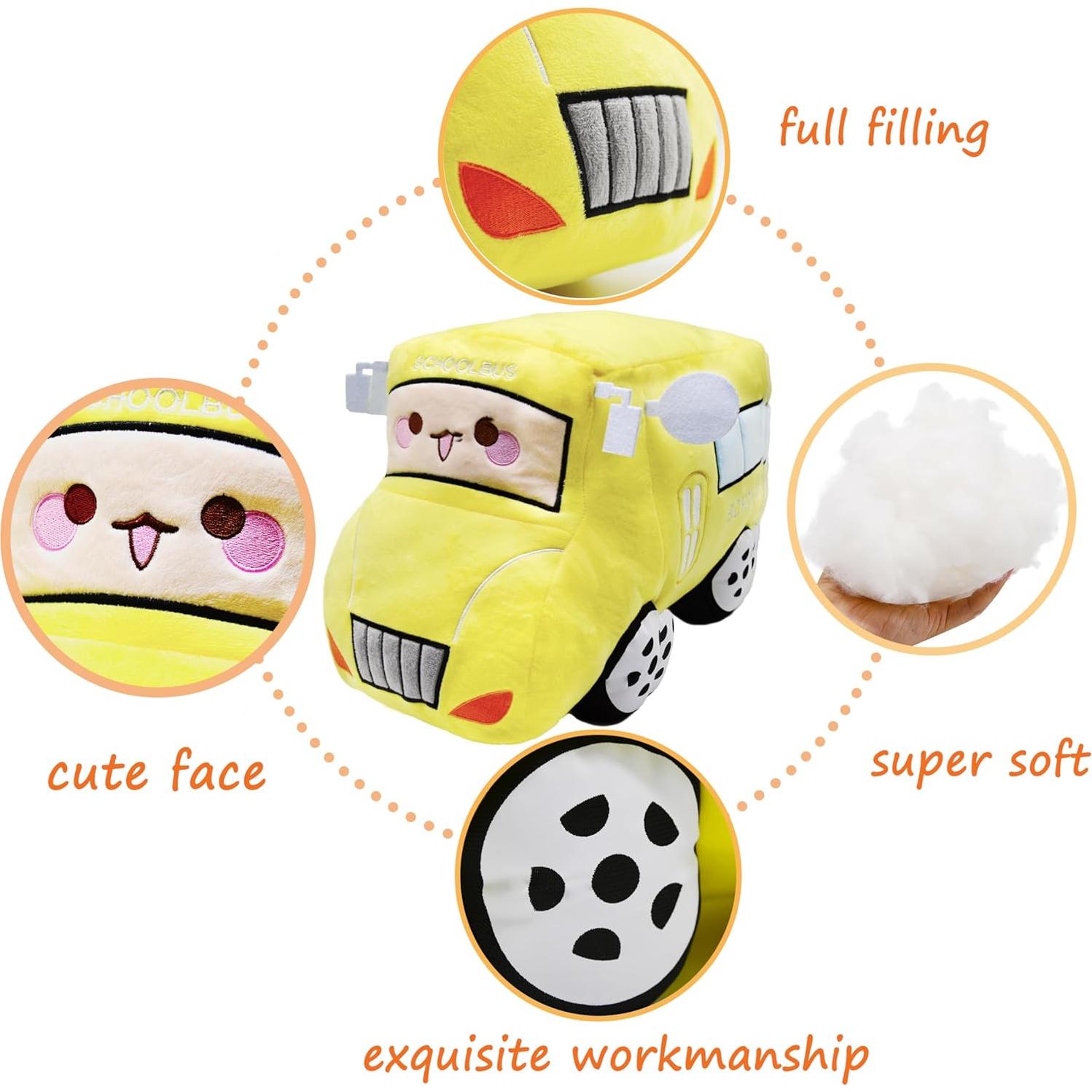 Juguete de Peluche Autobús Escolar YONLIT 27.94 cm Suave