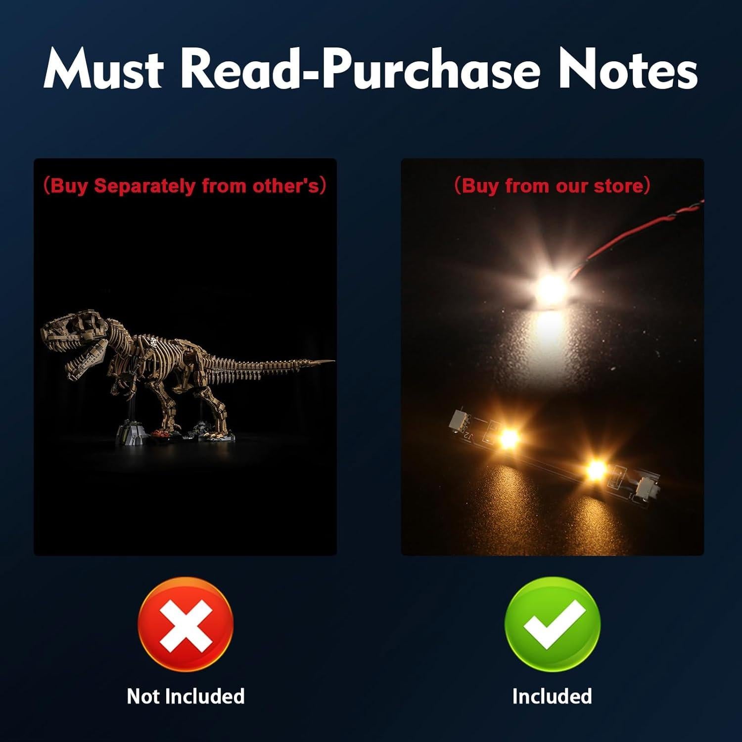 Kit de Iluminación LED BrickBling para Lego T-Rex 76968