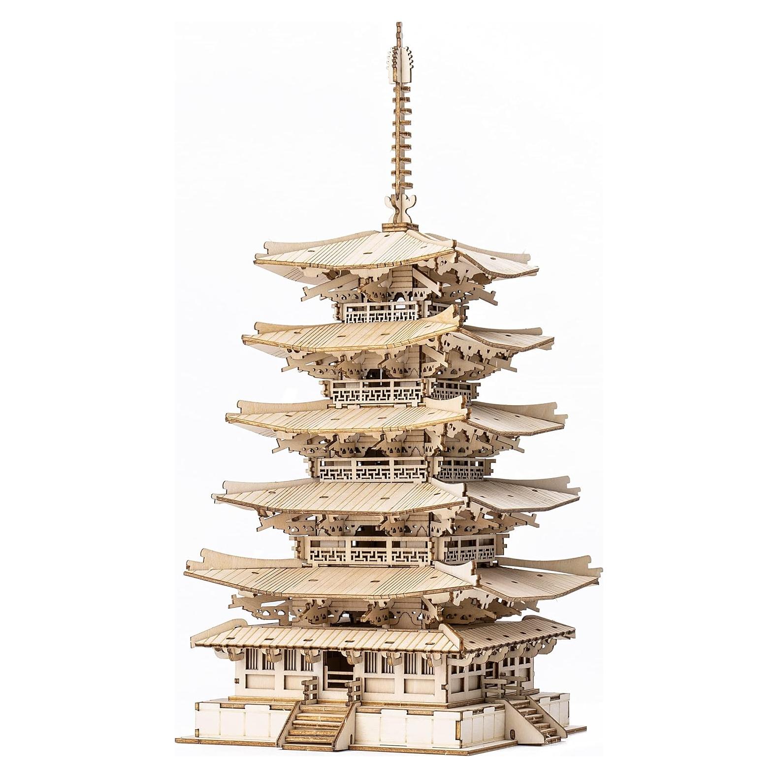 Kit de Modelo 3D de Madera Rolife Pagoda Retro 275 Piezas
