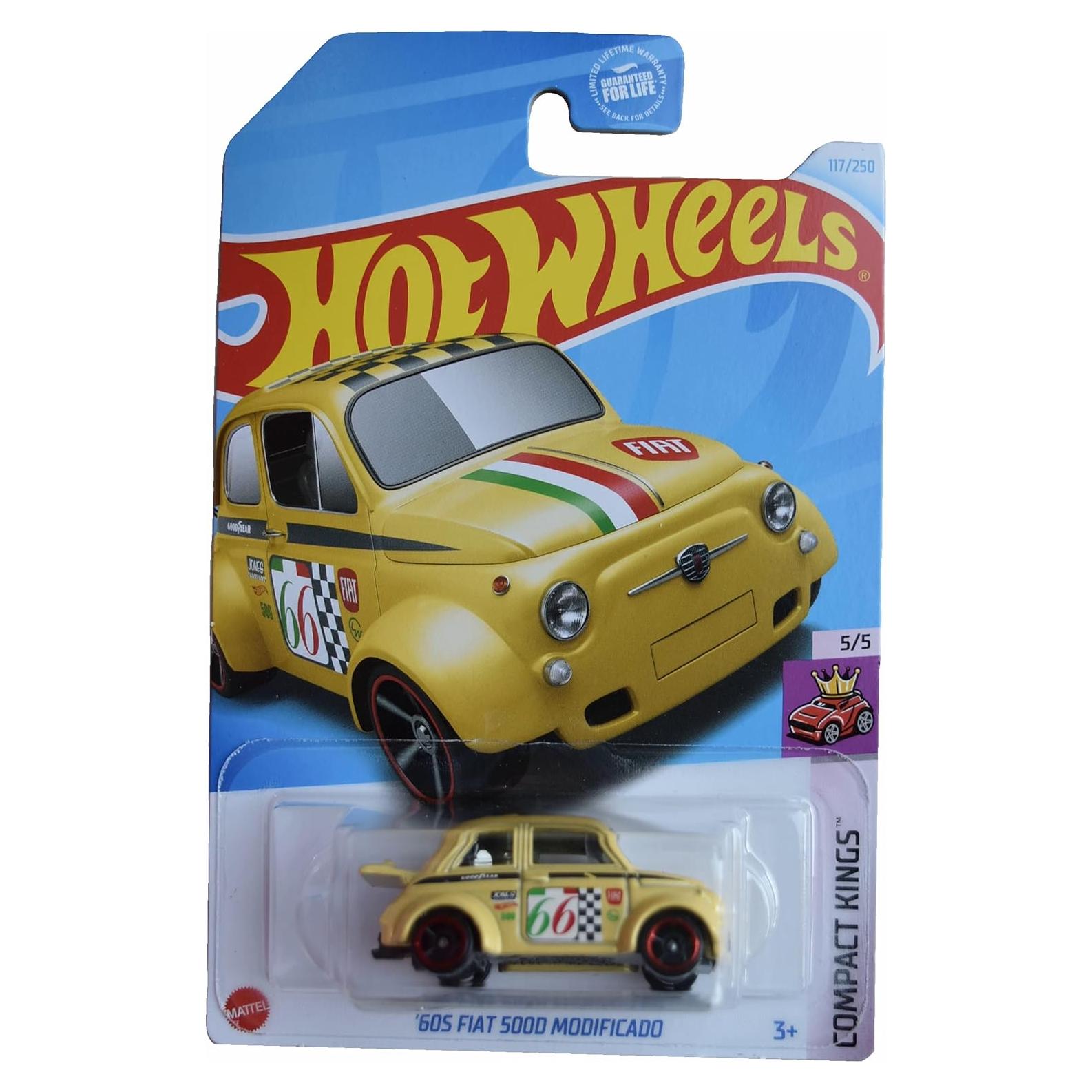 Auto de colección Matchbox Fiat 500D Modificado Amarillo