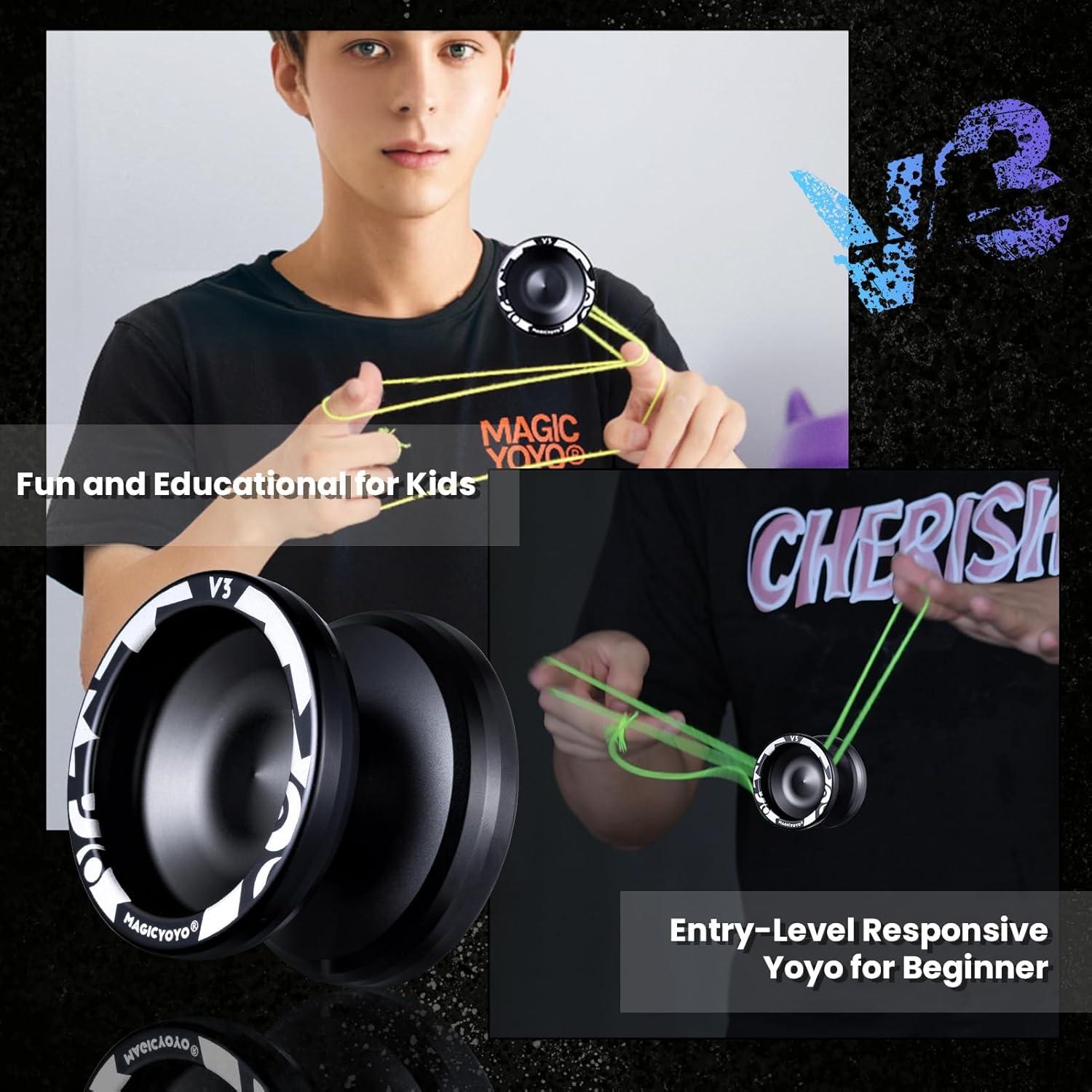Yoyo Profesional MAGICYOYO V3 para Niños y Adultos - Negro