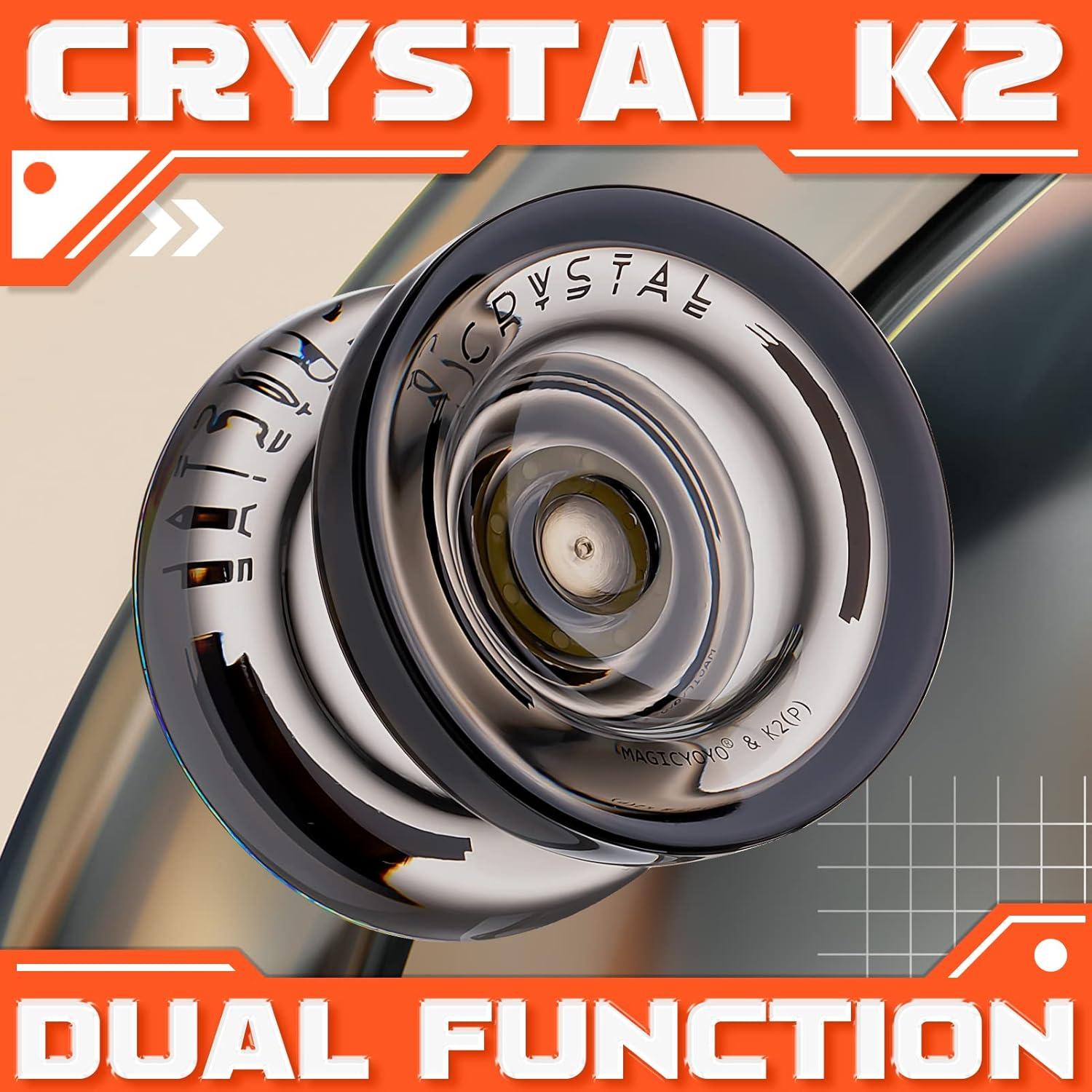 Yoyo Profesional MAGICYOYO K2 Cristal Negro + Cuerdas