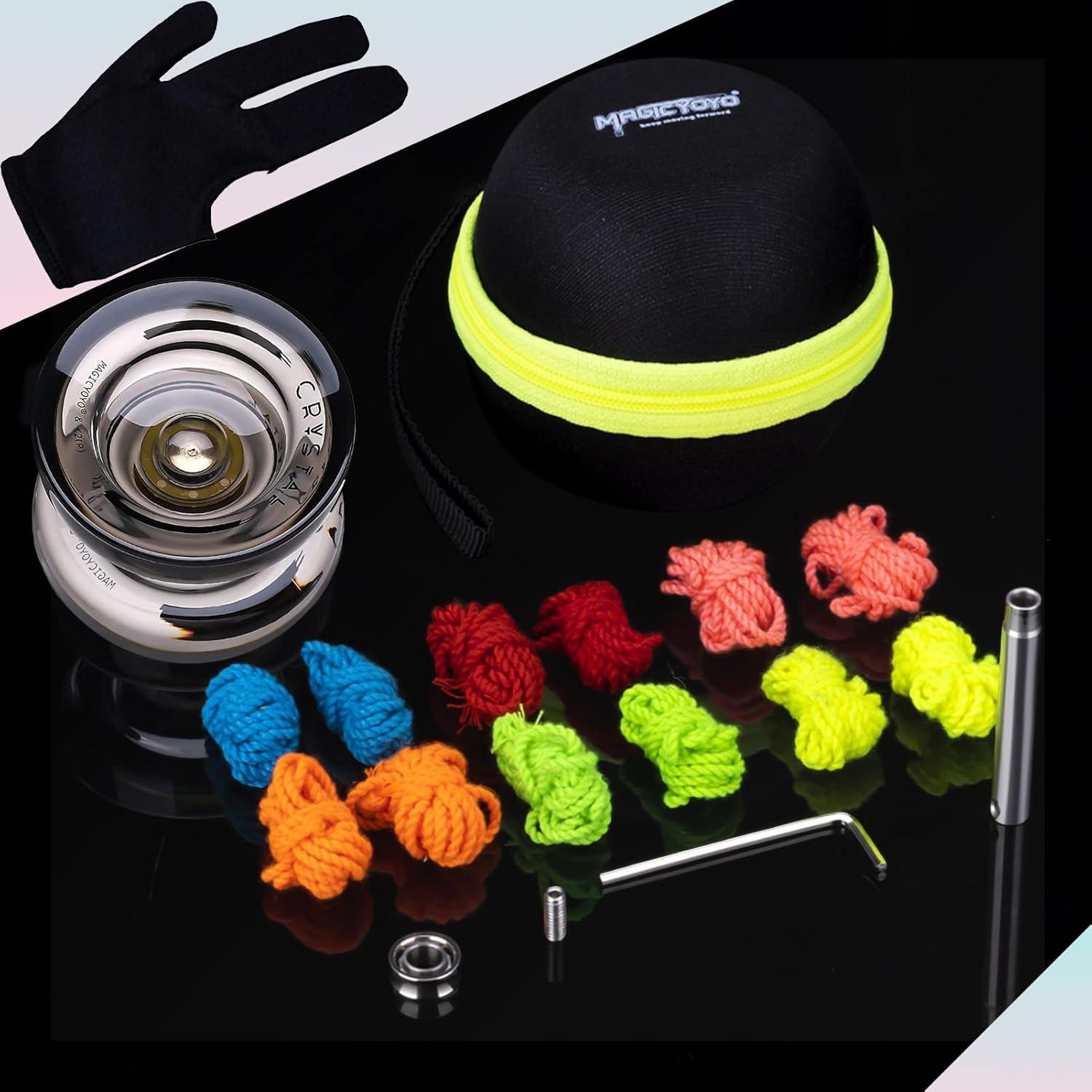 Yoyo Profesional MAGICYOYO K2 Cristal Negro + Cuerdas