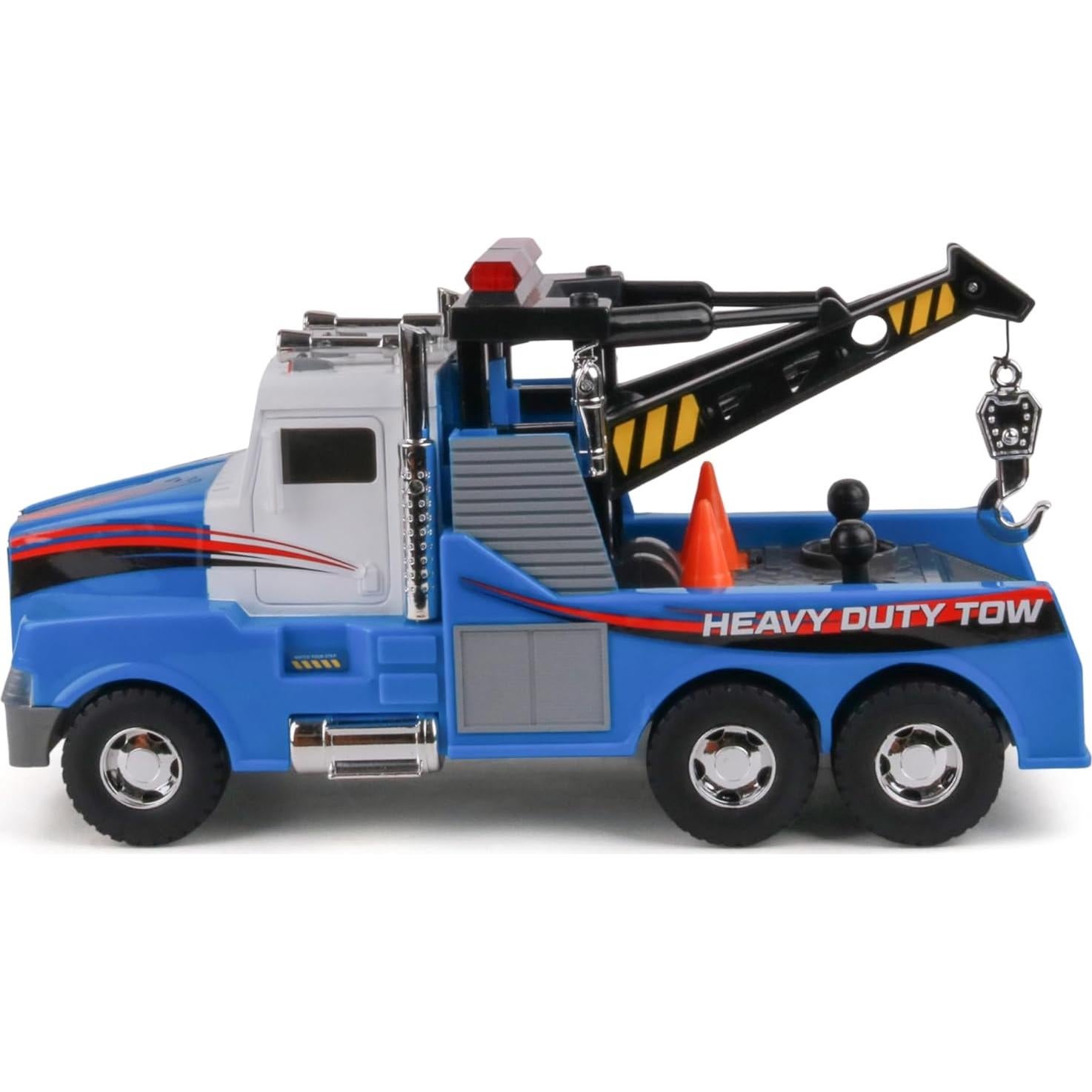 Camión de Remolque Motorizado Mighty Fleet - 38 cm con Luces y Sonidos