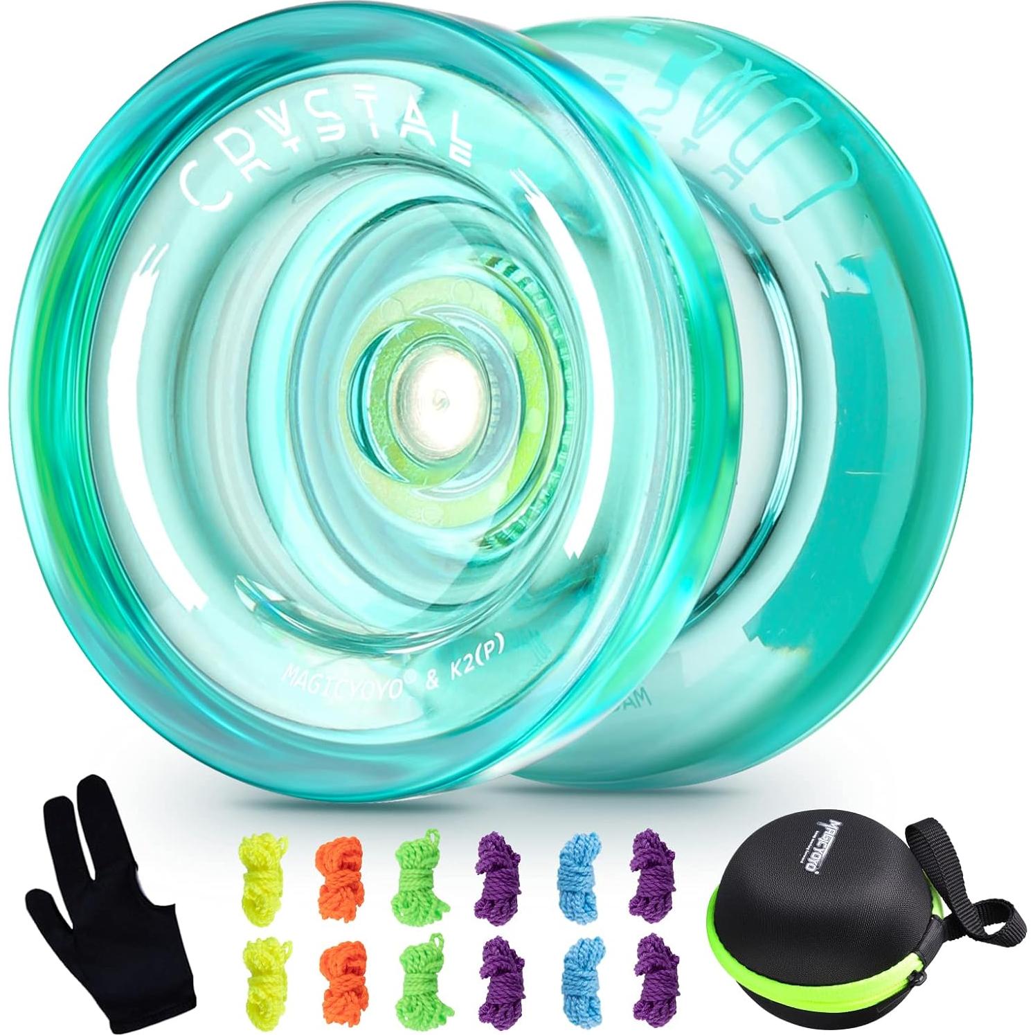 Yoyo Magic K2 Verde Cristal - Ideal para Niños y Principiantes