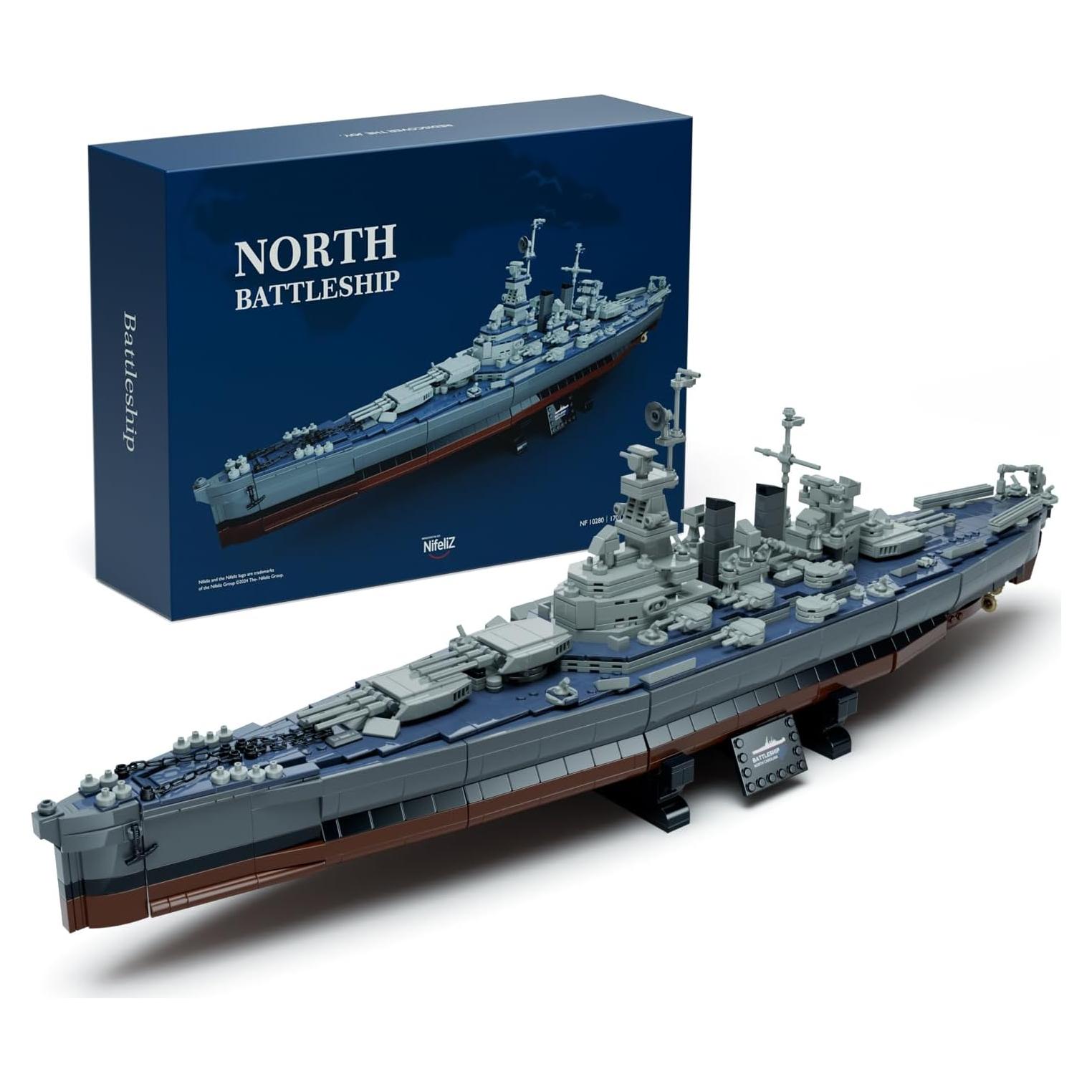 Set de Construcción Militar Nifeliz North Battleship 1701 Piezas