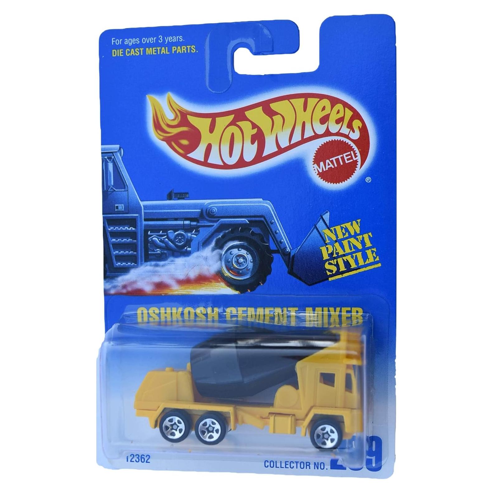 Mezcladora de Cemento Hot Wheels Amarillo/Negro 1:64