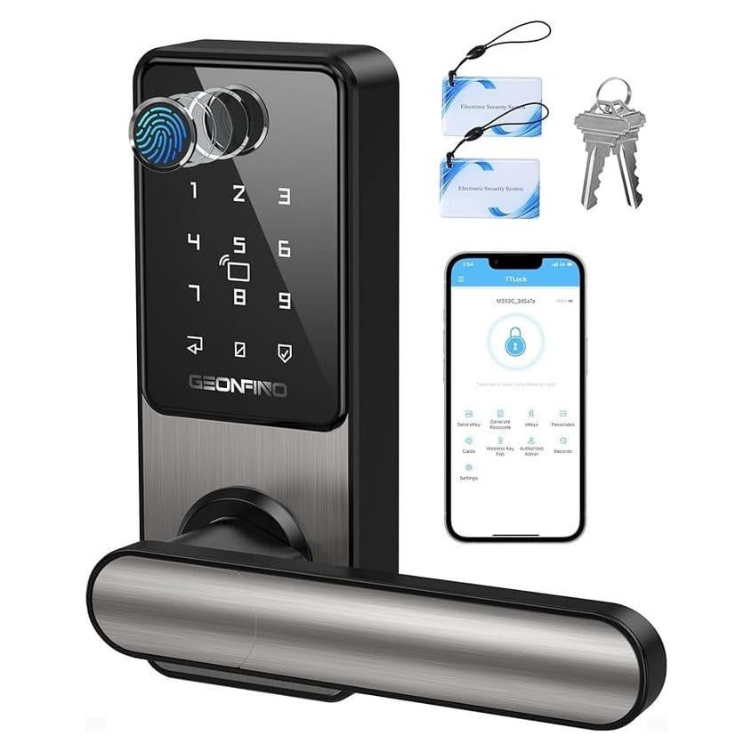 Cerradura Inteligente GEONFINO S1pro Huella Dactilar Negra