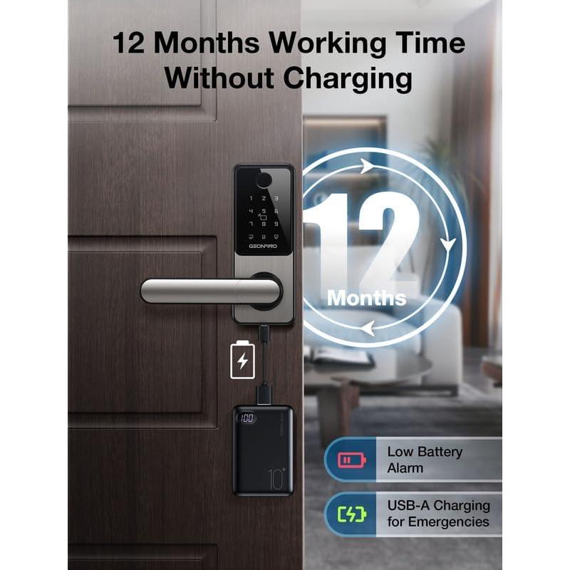 Cerradura Inteligente GEONFINO S1pro Huella Dactilar Negra