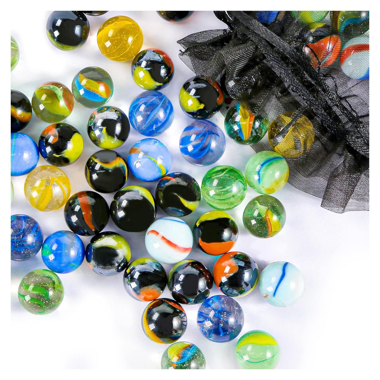 Canicas de Vidrio Coloridas POPLAY 60PCS 1.6 cm para Juegos