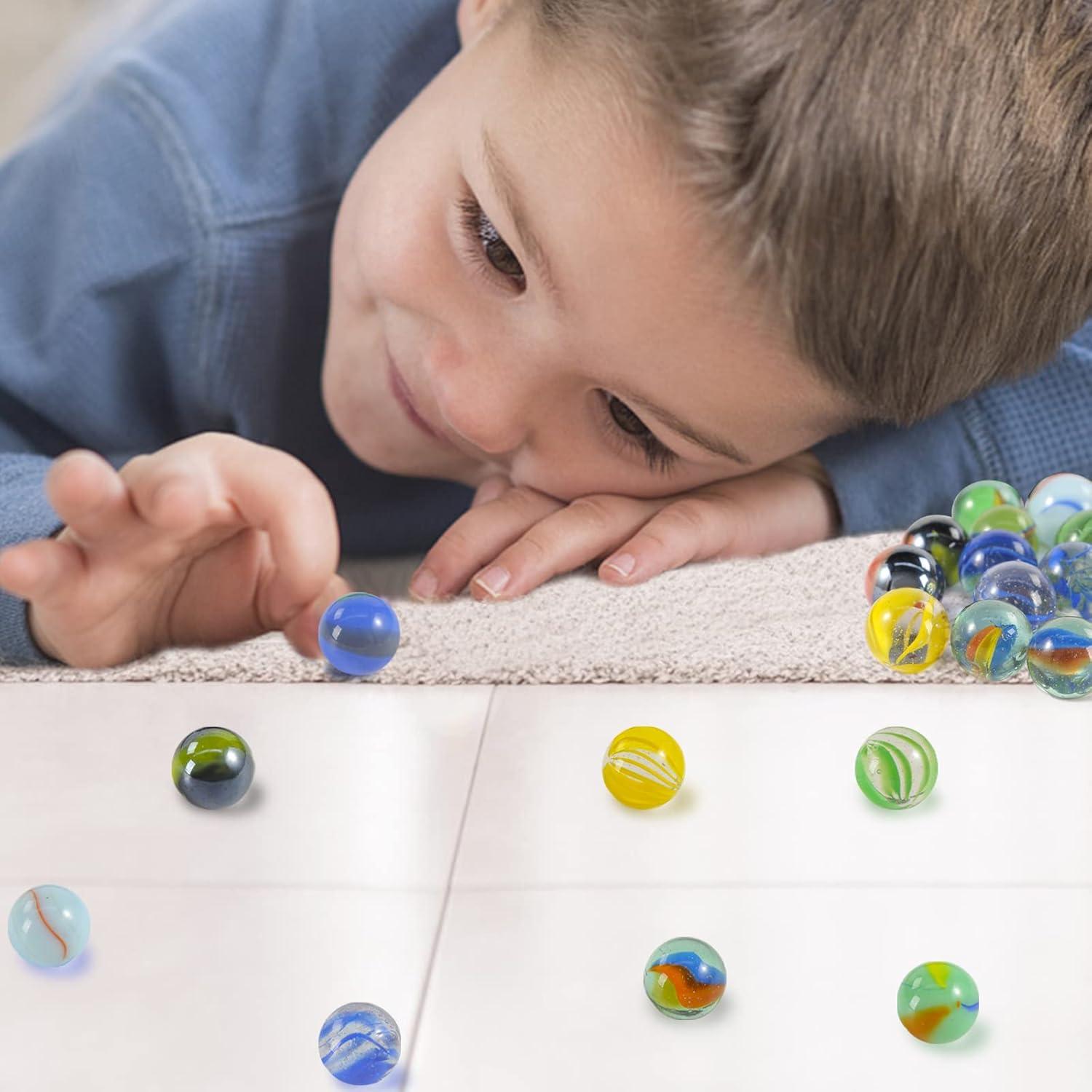 Canicas de Vidrio Coloridas POPLAY 60PCS 1.6 cm para Juegos